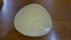 Plato "Hoja" de contrachapado Tapio Wirkkala, grande y firmado, años 50, Finlandia