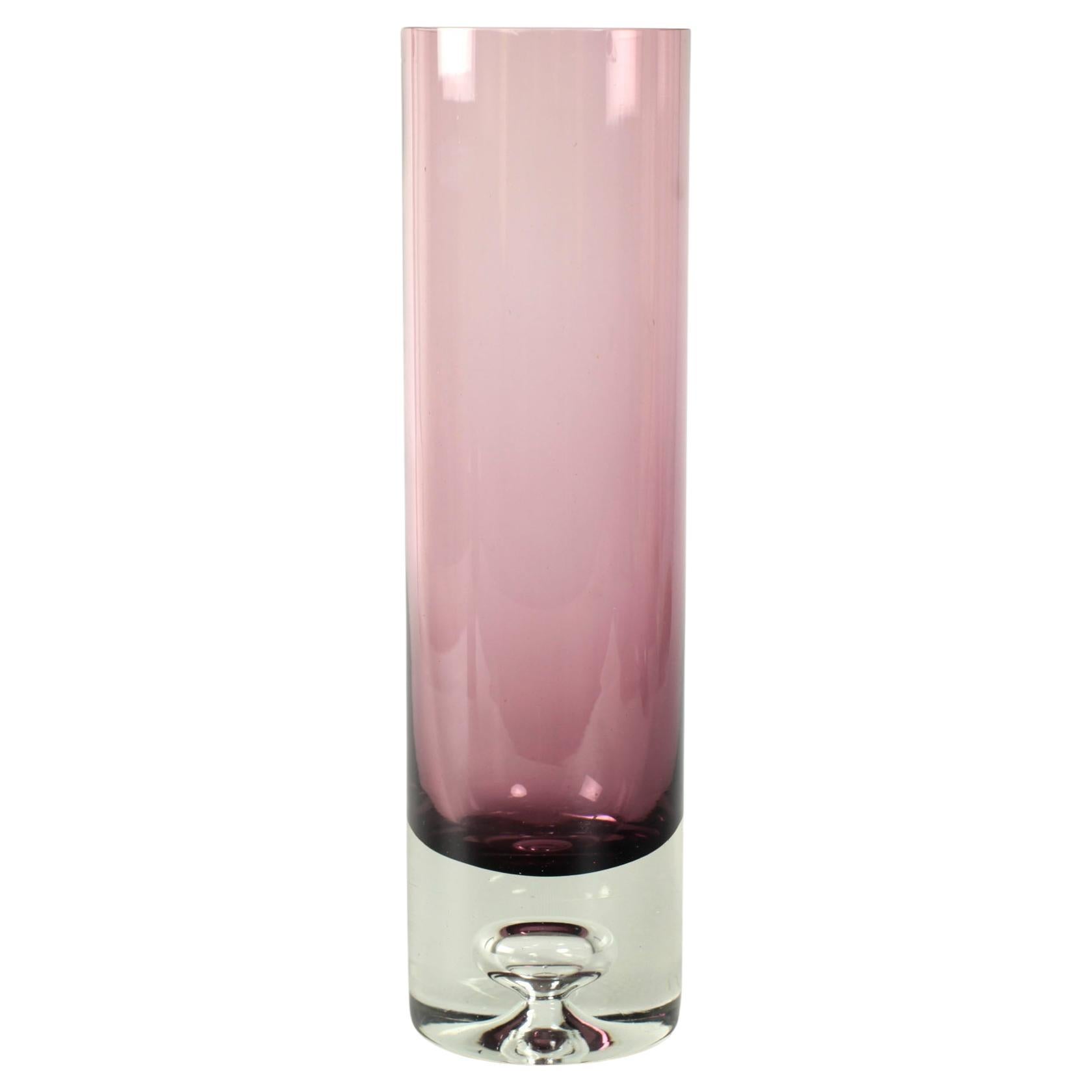 Tapio Wirkkala Jarrón de cristal de color lila púrpura para Iittala Finlandia