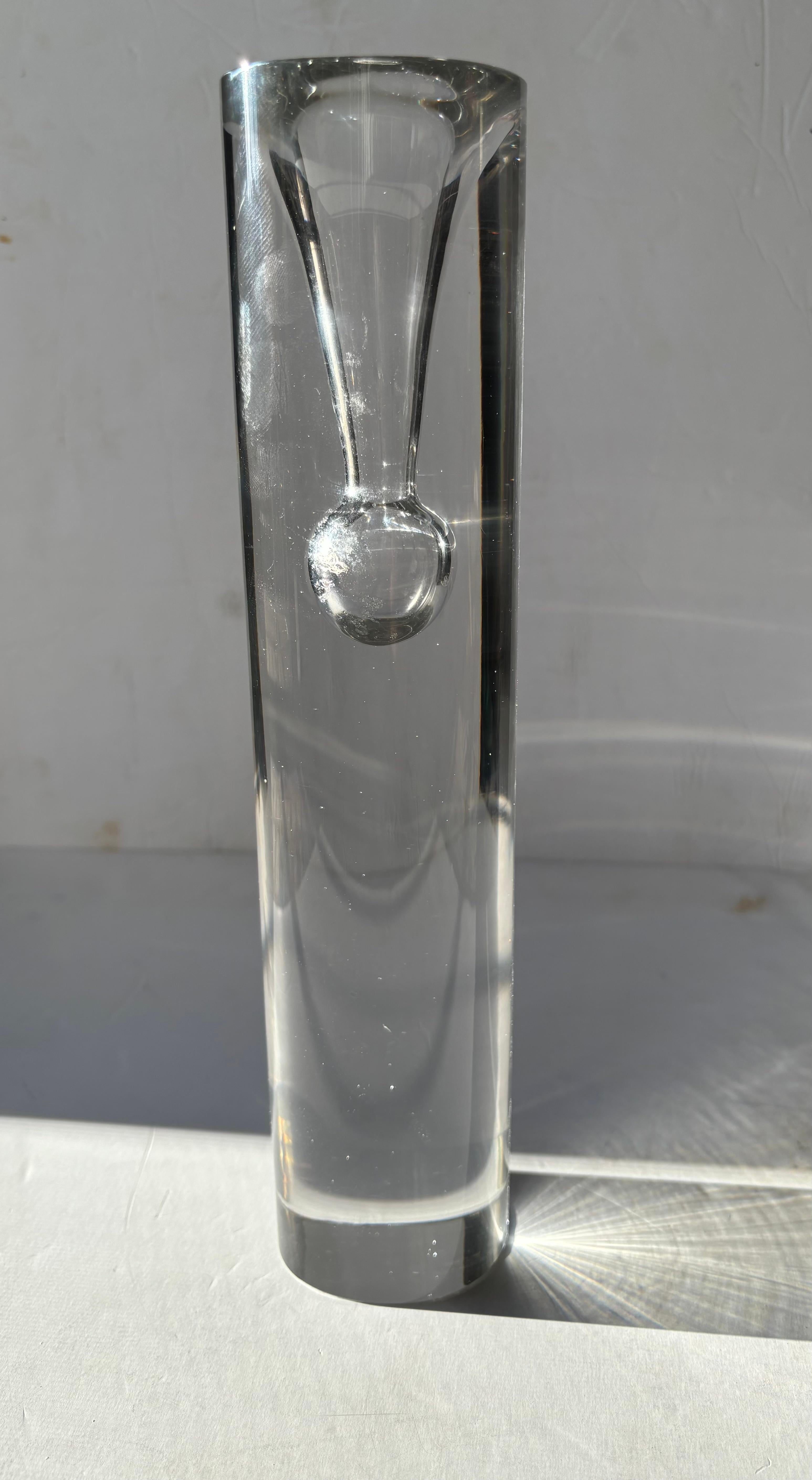 Metà XX secolo Tapio Wirkkala raro vaso in vetro di Tokio, Marsalkan Sauva per Littala TW-3590 in vendita