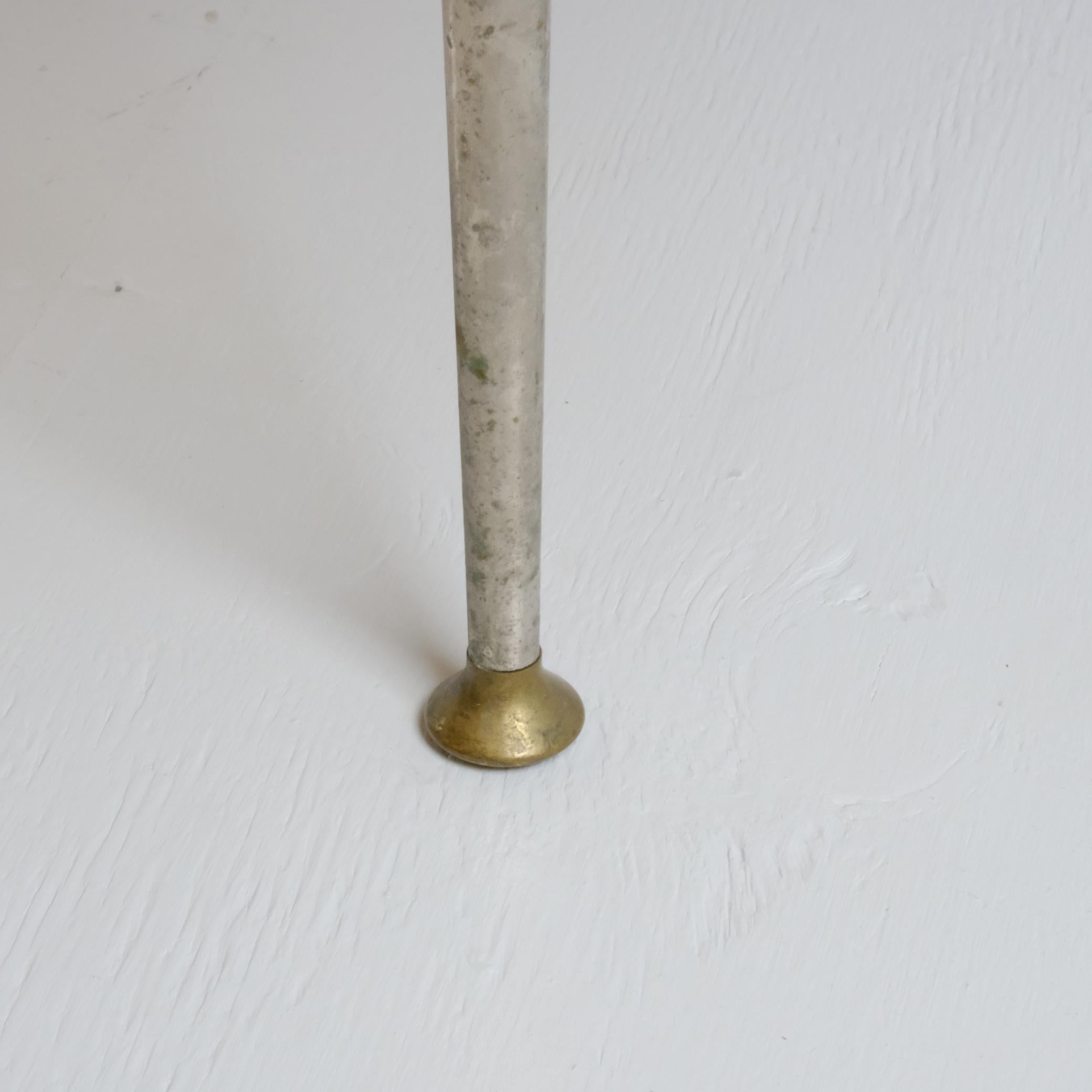 Tapio Wirkkala Rhythmic Veneer Coffee Table with Metal & Brass Legs, Asko 1950s For Sale 5