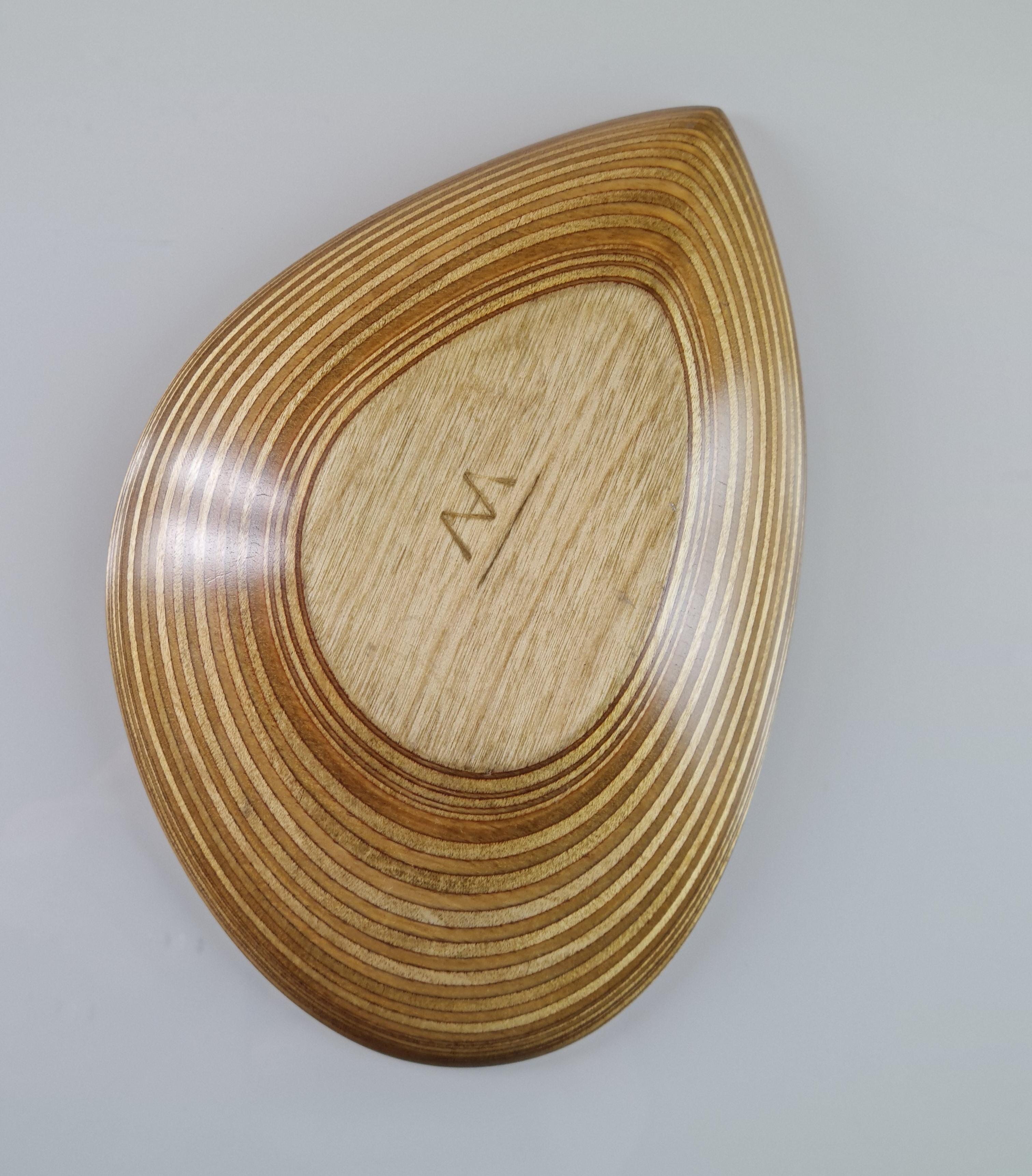 Birch Tapio Wirkkala Rhythmic Veneer Leaf Dish