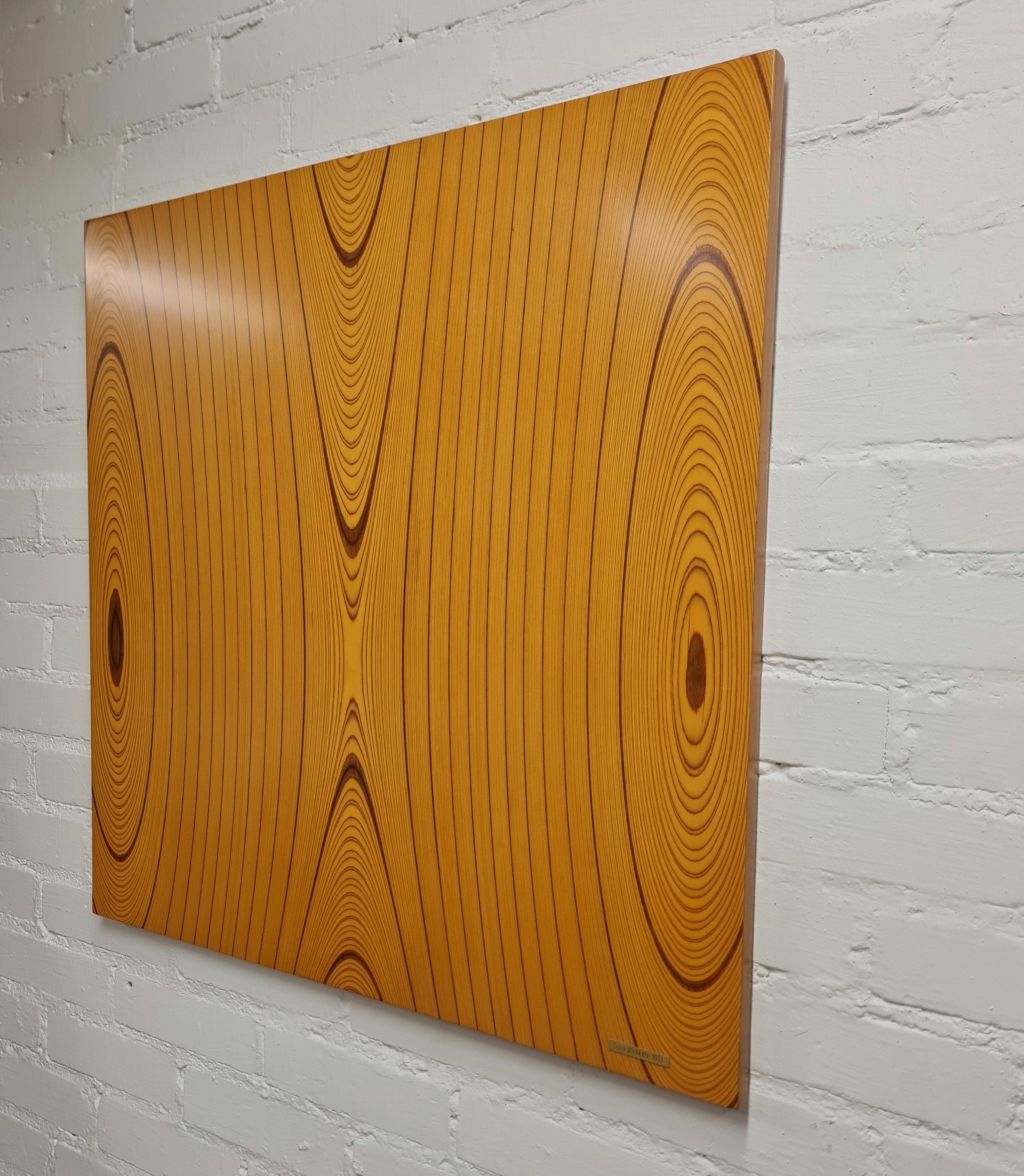 Mid-Century Modern Tapio Wirkkala Rhytmic Veneer Wall Relief Model 9018, Asko 1950s For Sale