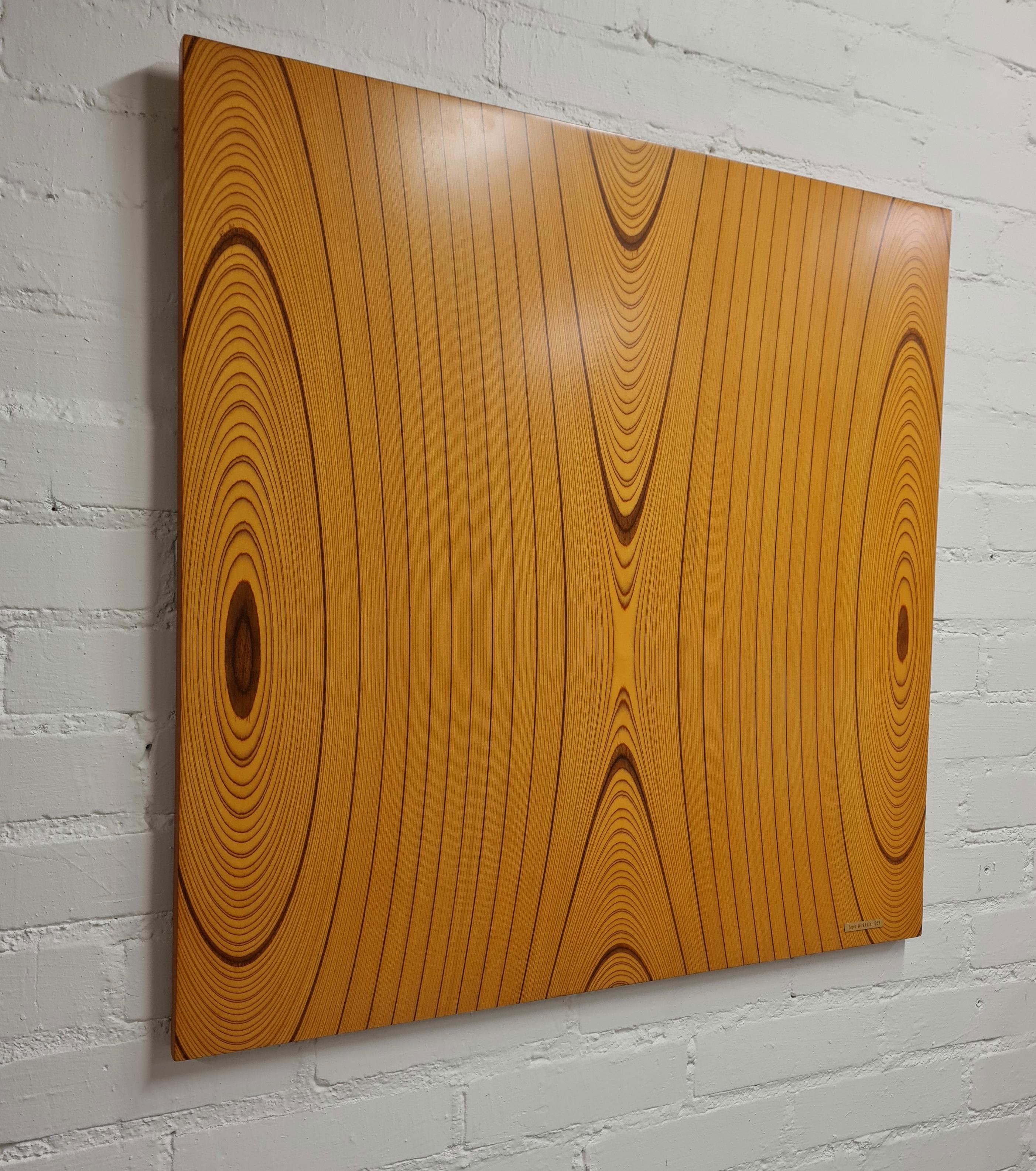 Finnish Tapio Wirkkala Rhytmic Veneer Wall Relief Model 9018, Asko 1950s For Sale