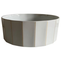 Tapio Wirkkala Rosenthal Germany Studio Line Polygon White & Gold Serving Bowl
