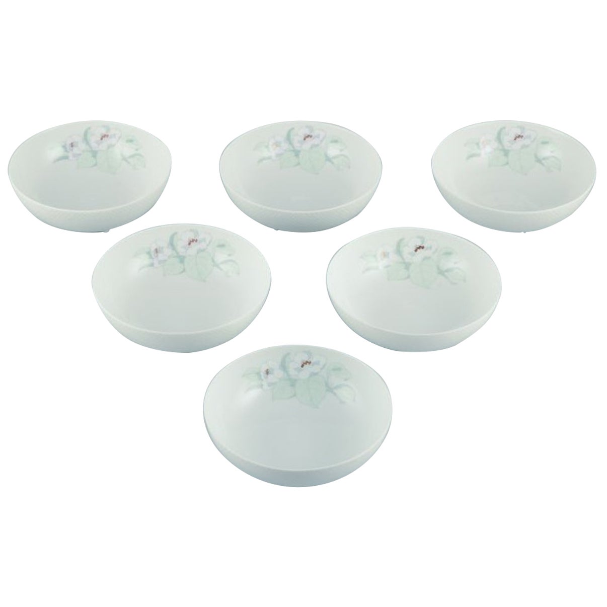 Tapio Wirkkala, Rosenthal Studio-linie. Six bols en porcelaine à motifs floraux