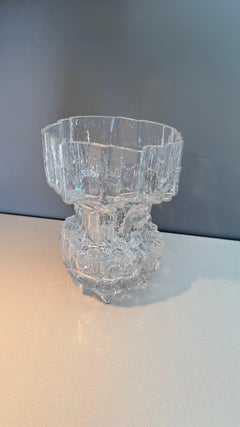 Tapio Wirkkala Scandinavian Free Form Glass Vase for IIttala