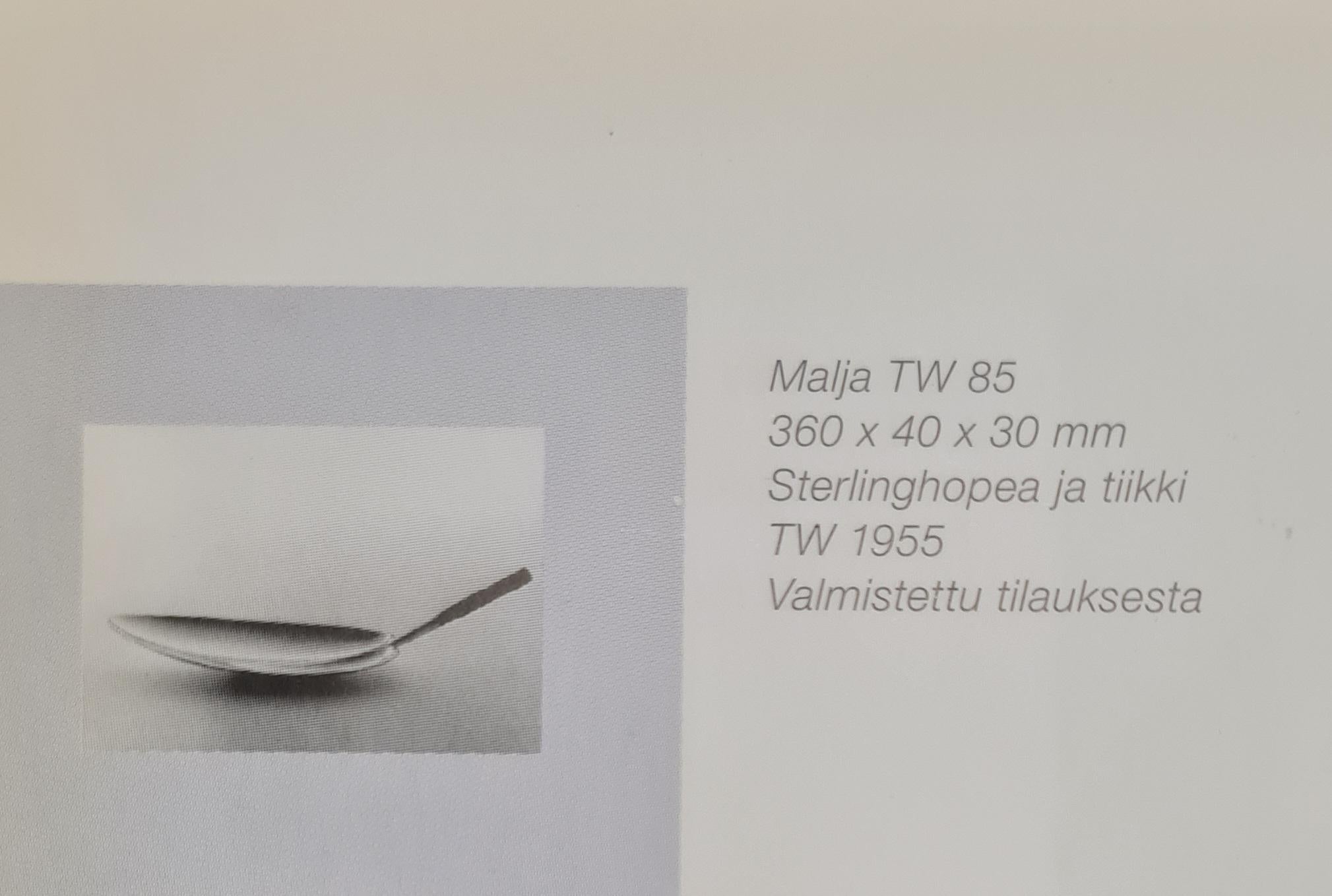 Tapio Wirkkala, Serving Bowl in Silver with Teak Handle, TW-85, 1956 For Sale 6