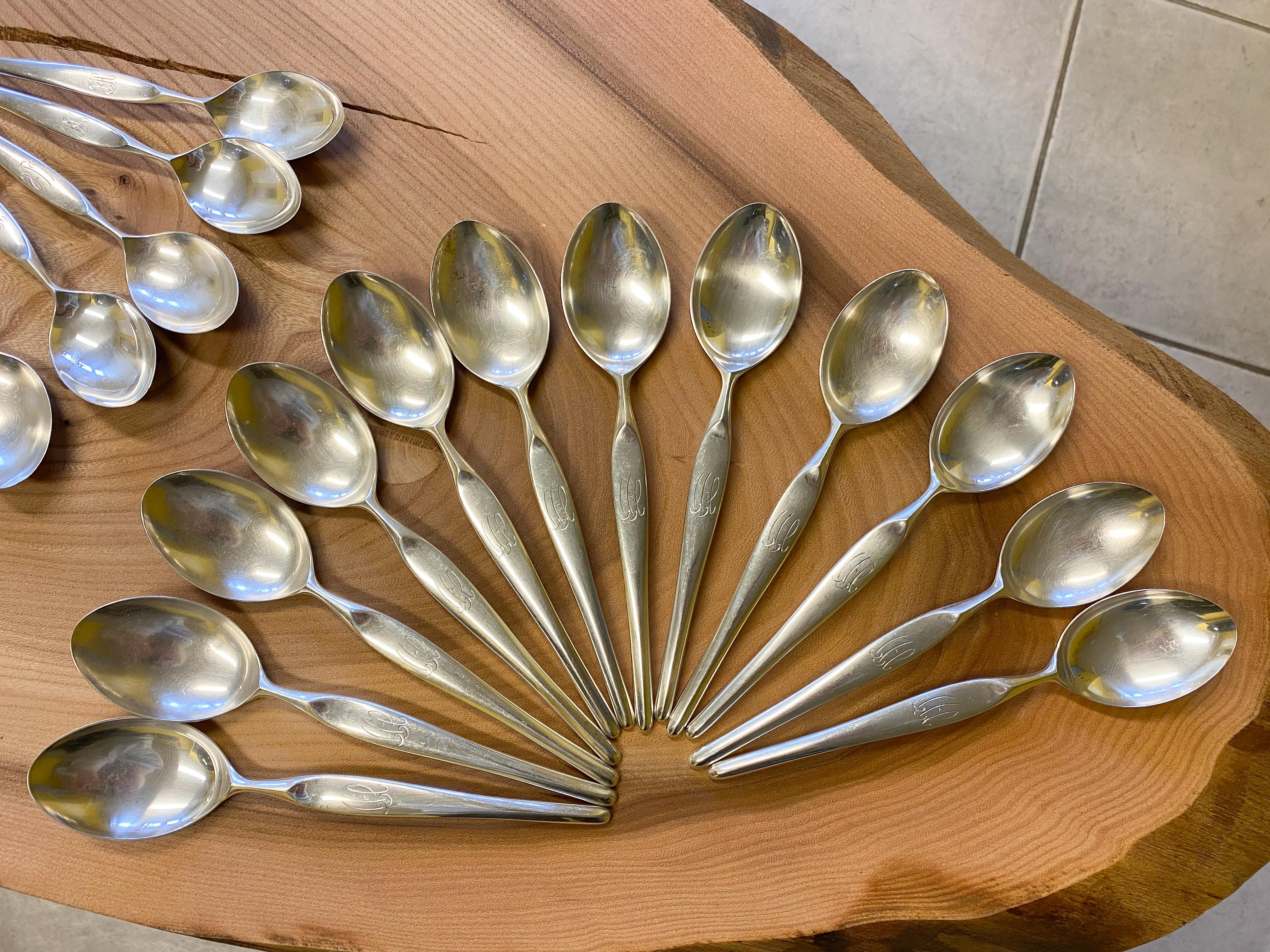 Tapio Wirkkala, Silver Wing Set 81 Pieces Silver For Sale 4