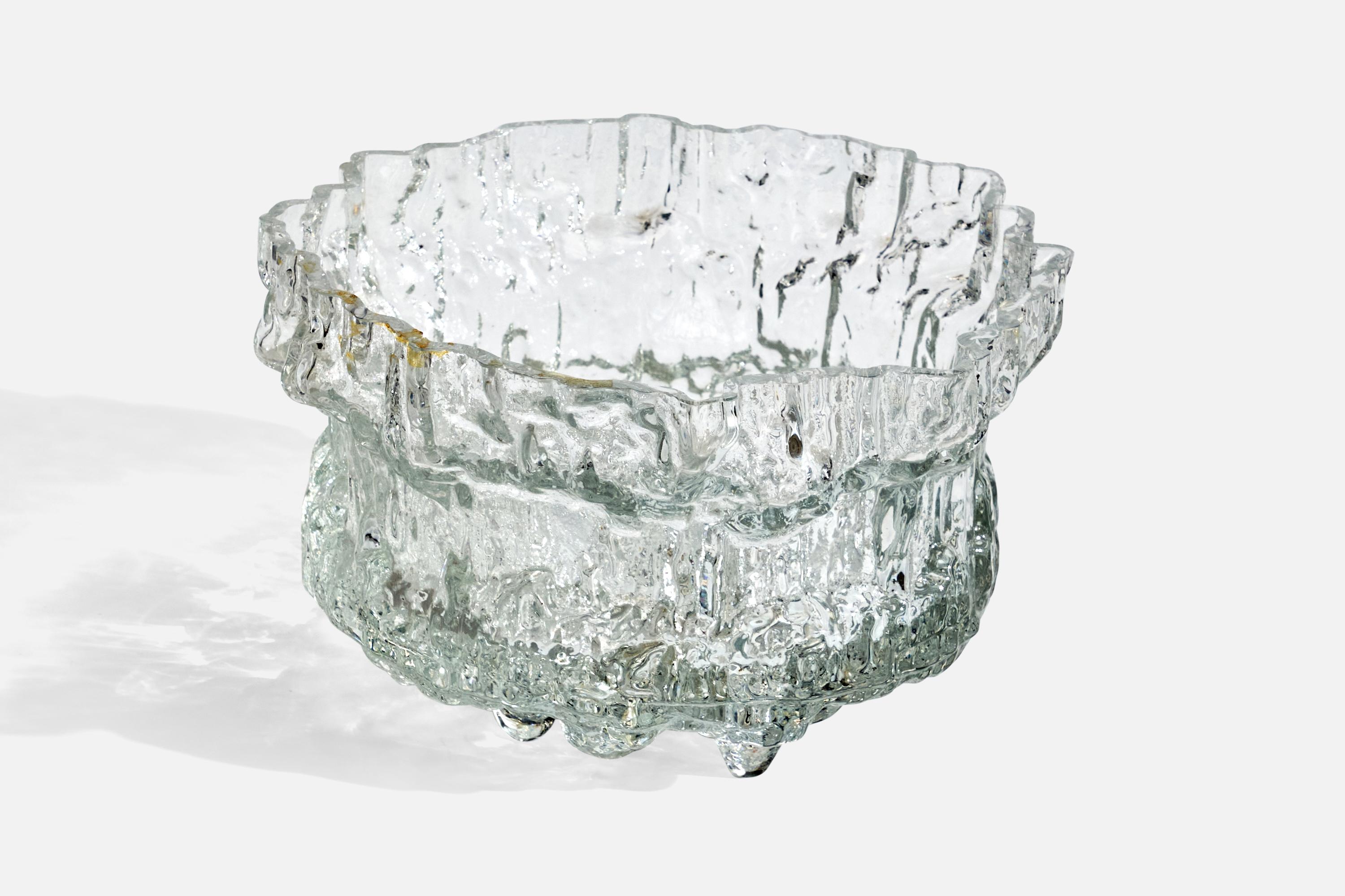 Tapio Wirkkala, Cuenco grande, Vidrio, Finlandia, años 50 en Bueno estado para la venta en High Point, NC