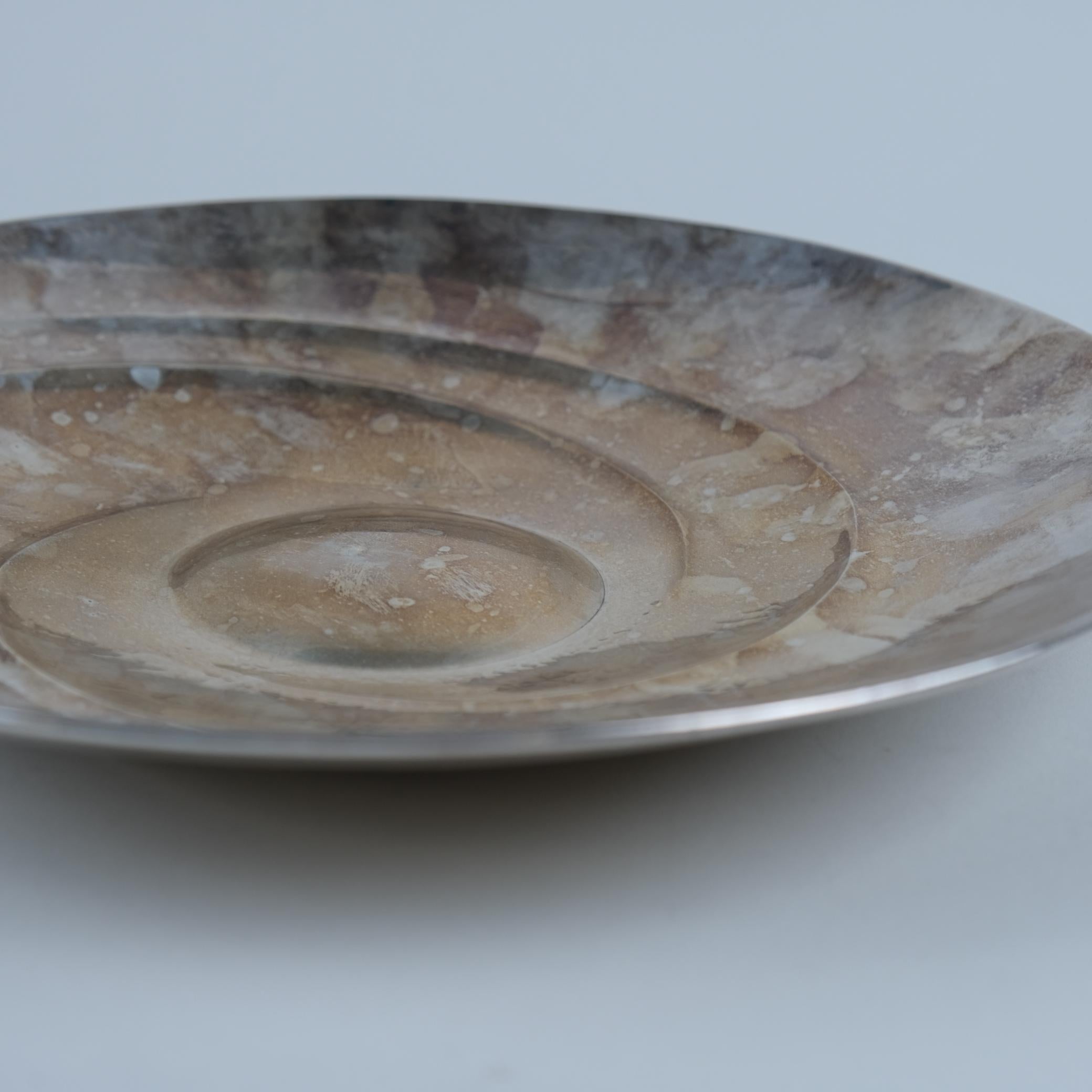 Tapio Wirkkala Piatto d'argento a spirale modello 143, Kultakeskus Hämeenlinna, 1973 In condizioni buone in vendita a Helsinki, FI