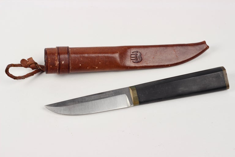 Tapio Wirkkala Stainless Steel Puukko Knife with Leather Sheath