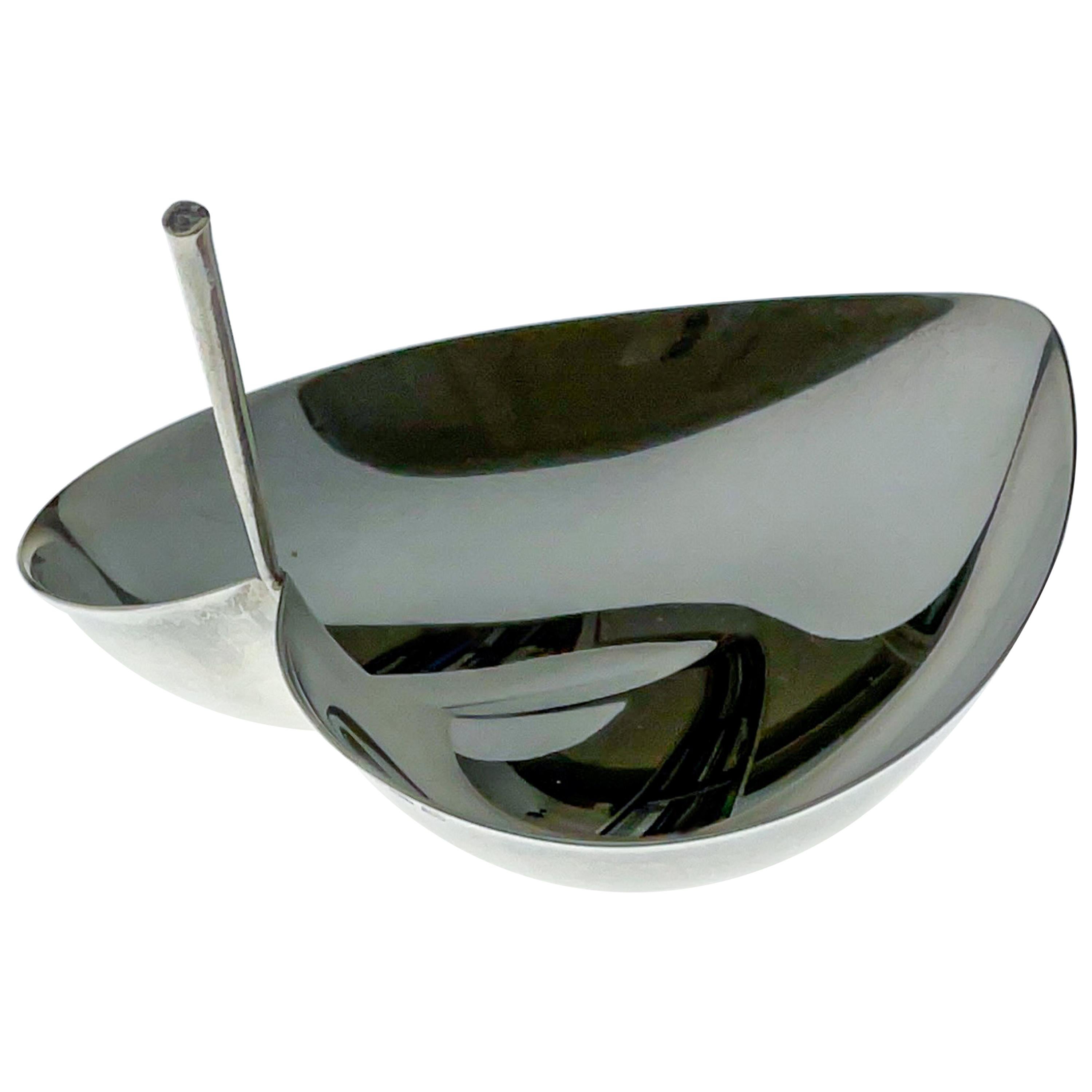 Tapio Wirkkala, Sterling Silver Leaf-Shaped Bowl, Model TW 4, Kultakeskus, 1963