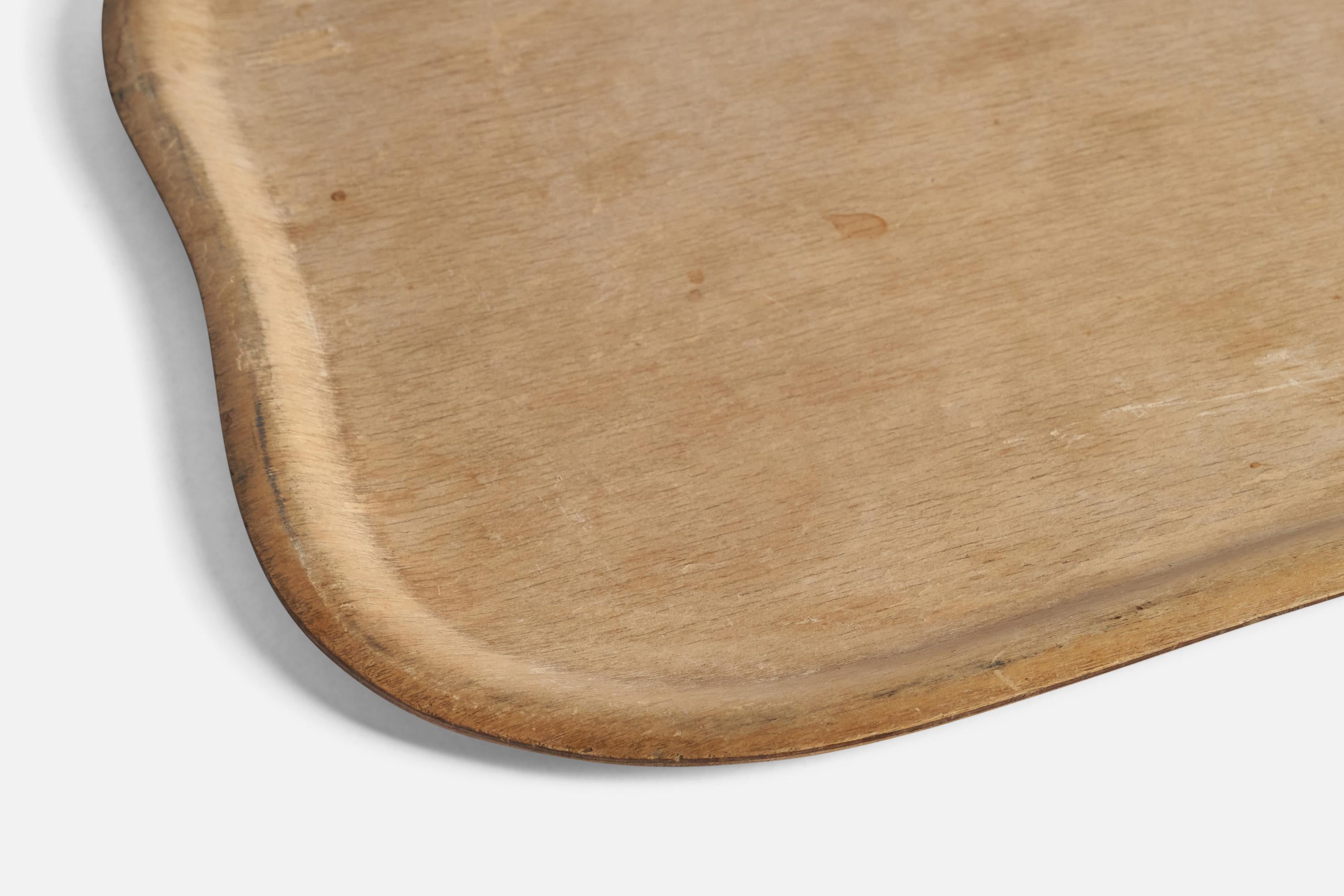 Tapio Wirkkala, Tray, Birch Plywood, Finland, 1950s In Good Condition In High Point, NC