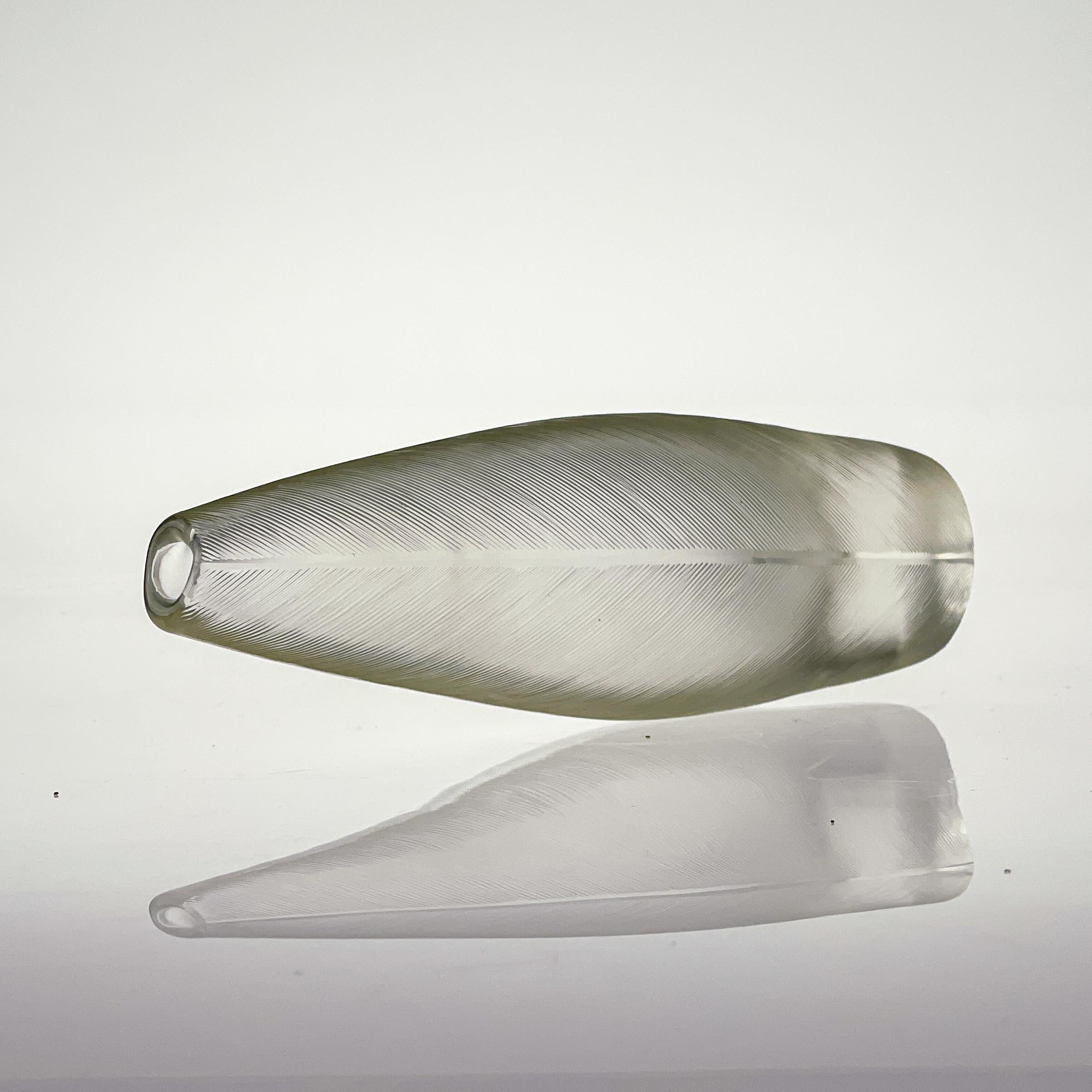 Scandinavian Modern Tapio Wirkkala Two Comb-Cut Crystal Art-Objects Vases 1957 11
