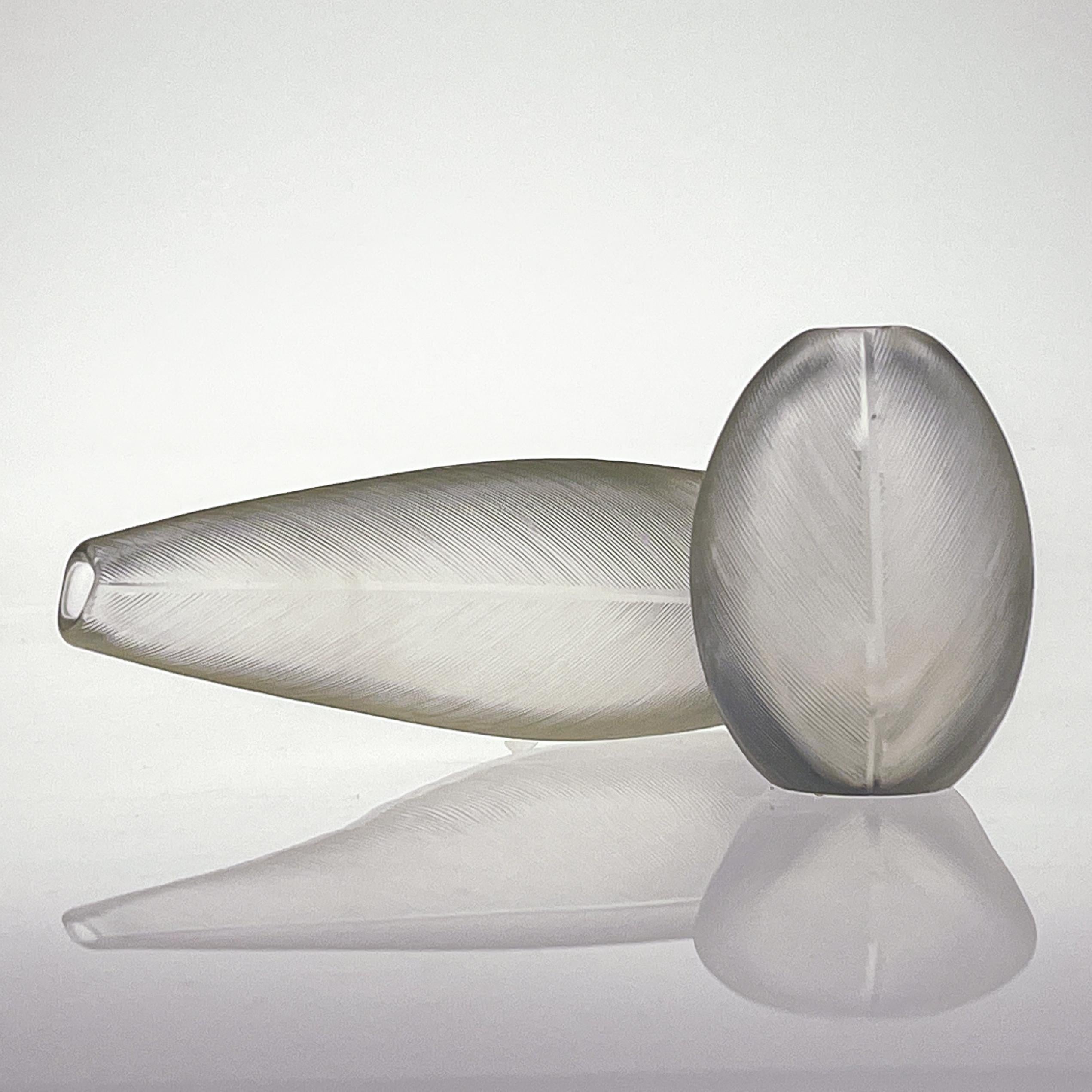 Scandinavian Modern Tapio Wirkkala Two Comb-Cut Crystal Art-Objects Vases 1957 In Good Condition In EL Waalre, NL