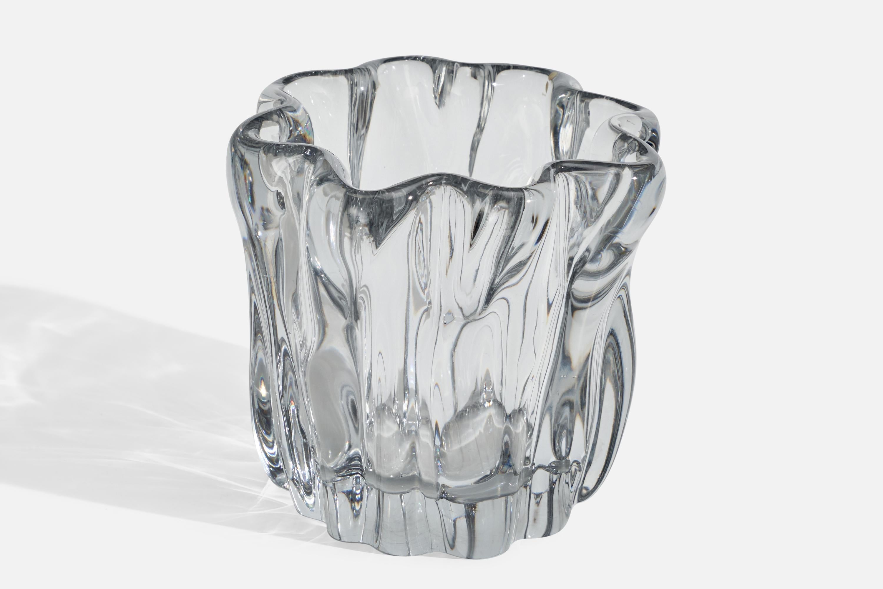 Scandinavo moderno Tapio Wirkkala, Vaso, Vetro soffiato, Finlandia, anni '50 in vendita
