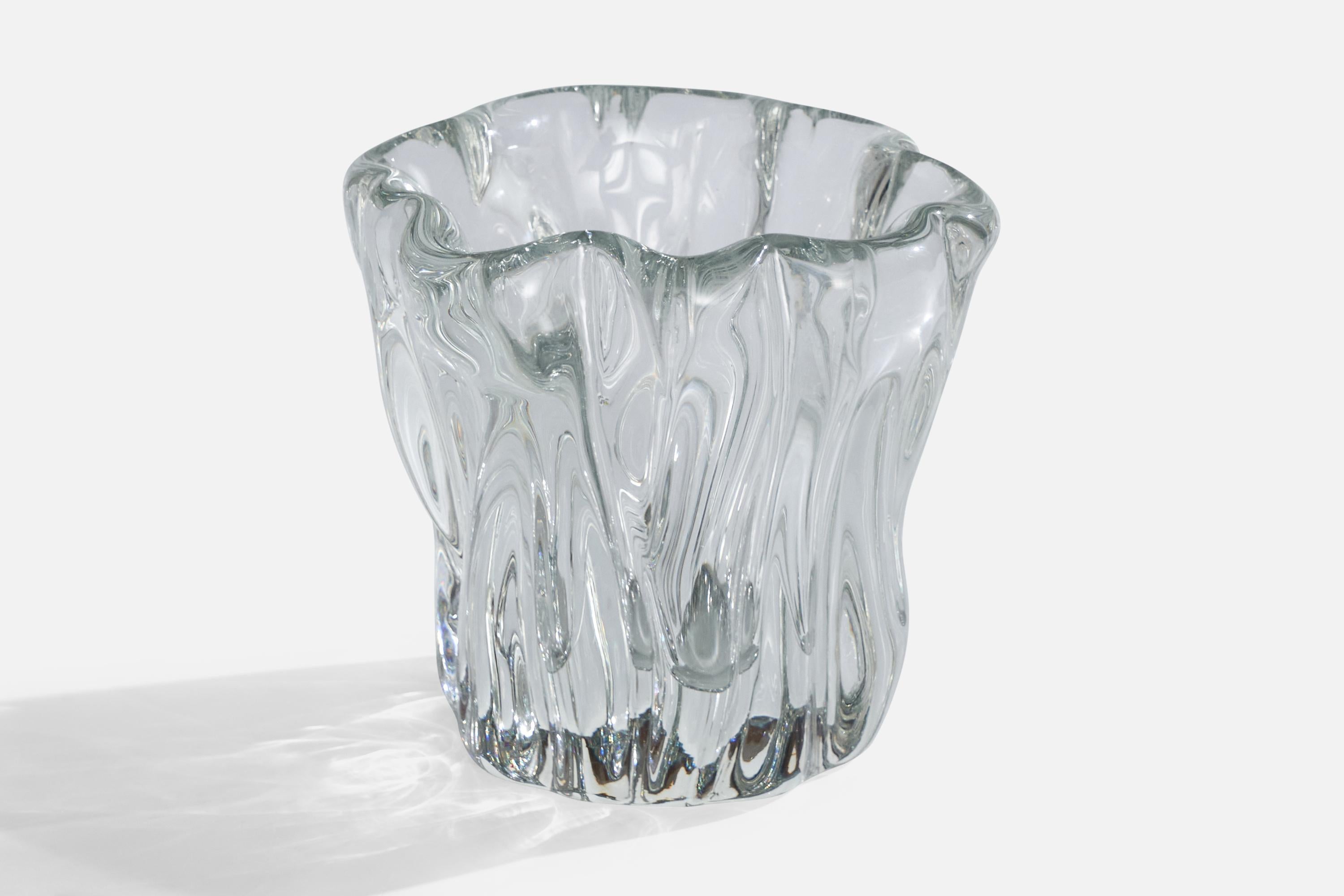 Scandinavo moderno Tapio Wirkkala, Vaso, Vetro soffiato, Finlandia, anni '50 in vendita