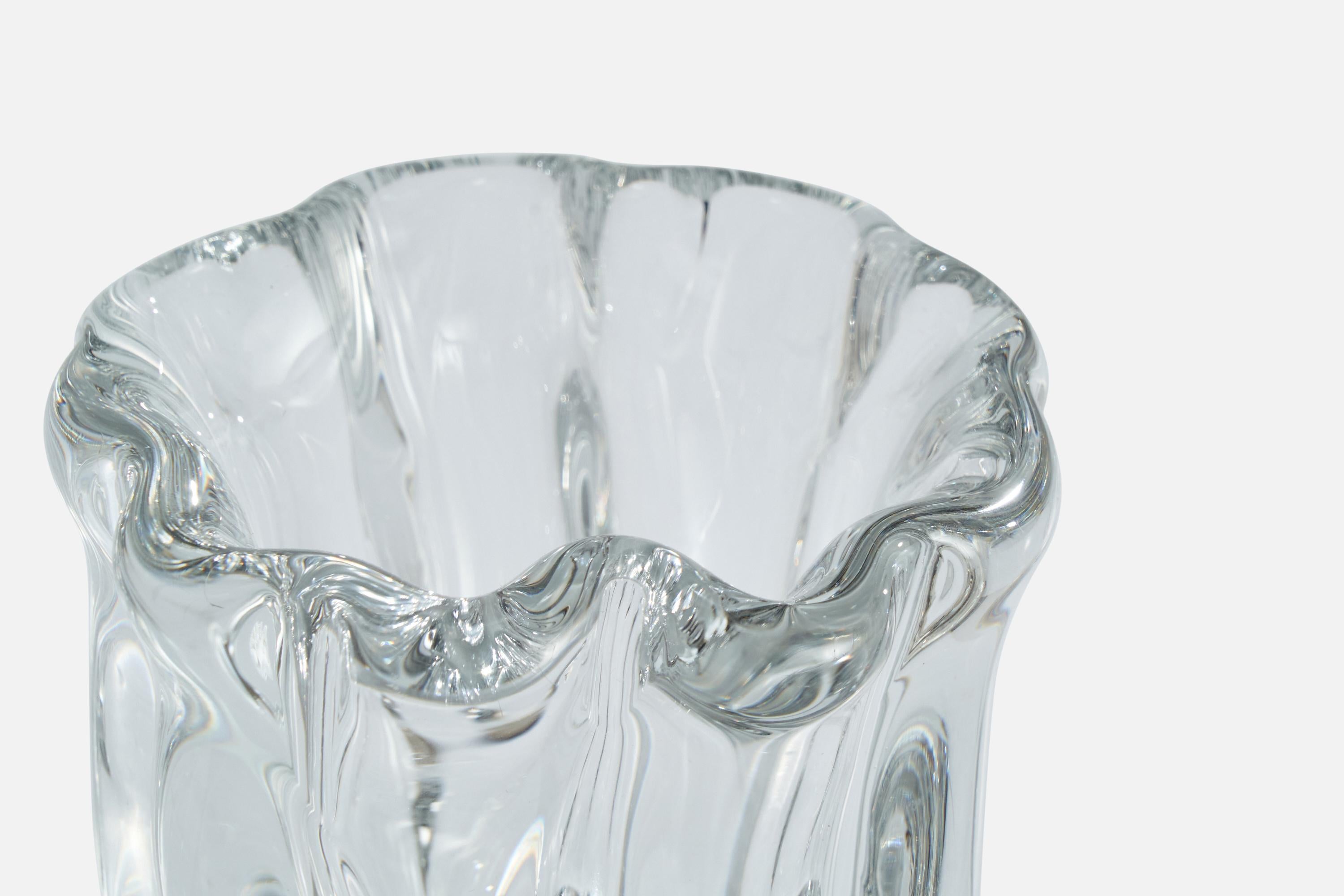 Metà XX secolo Tapio Wirkkala, Vaso, Vetro soffiato, Finlandia, anni '50 in vendita