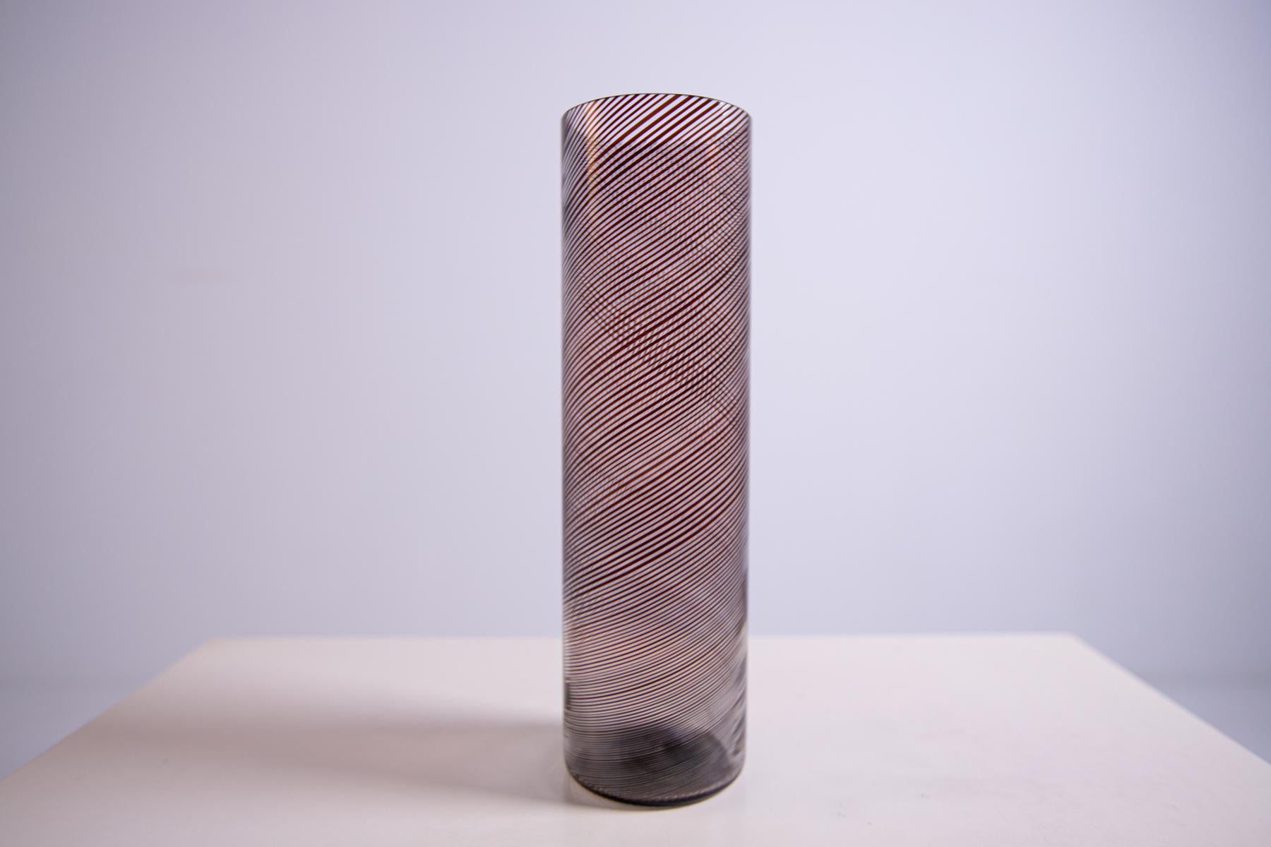 Tapio Wirkkala Vase Filigrana for Venini Murano Signed, 1980s In Good Condition In Milano, IT