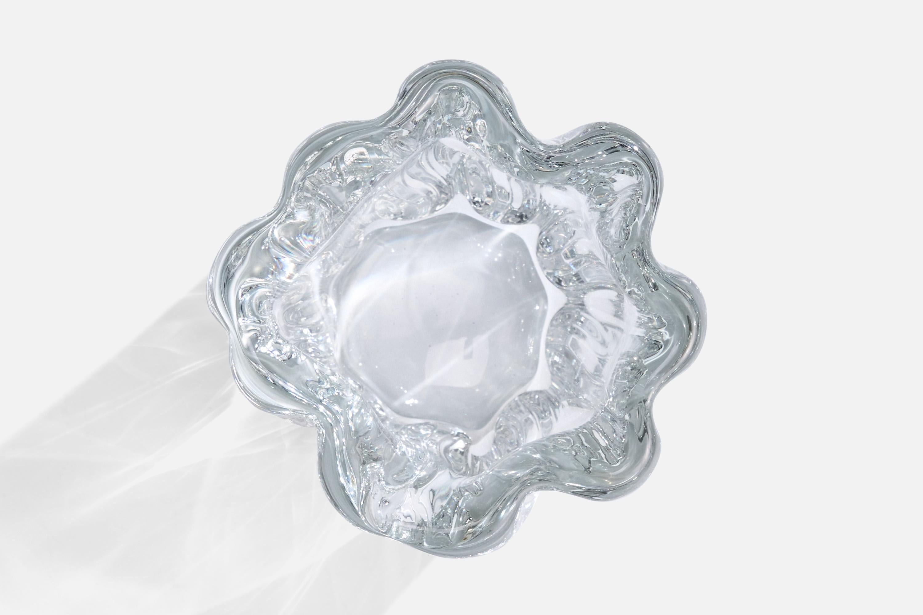 Milieu du XXe siècle Tapio Wirkkala, Vase, verre, Finlande, années 1950 en vente