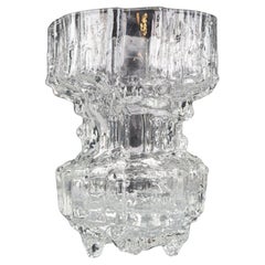 Vintage Tapio Wirkkala, Vase "Inari" Glass Dish Model No. 3411 for Iittala Oy