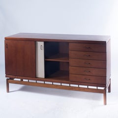 Tapiovaara Mid-Century Teak and Brass Sideboard for La Permanente Mobili, Italy