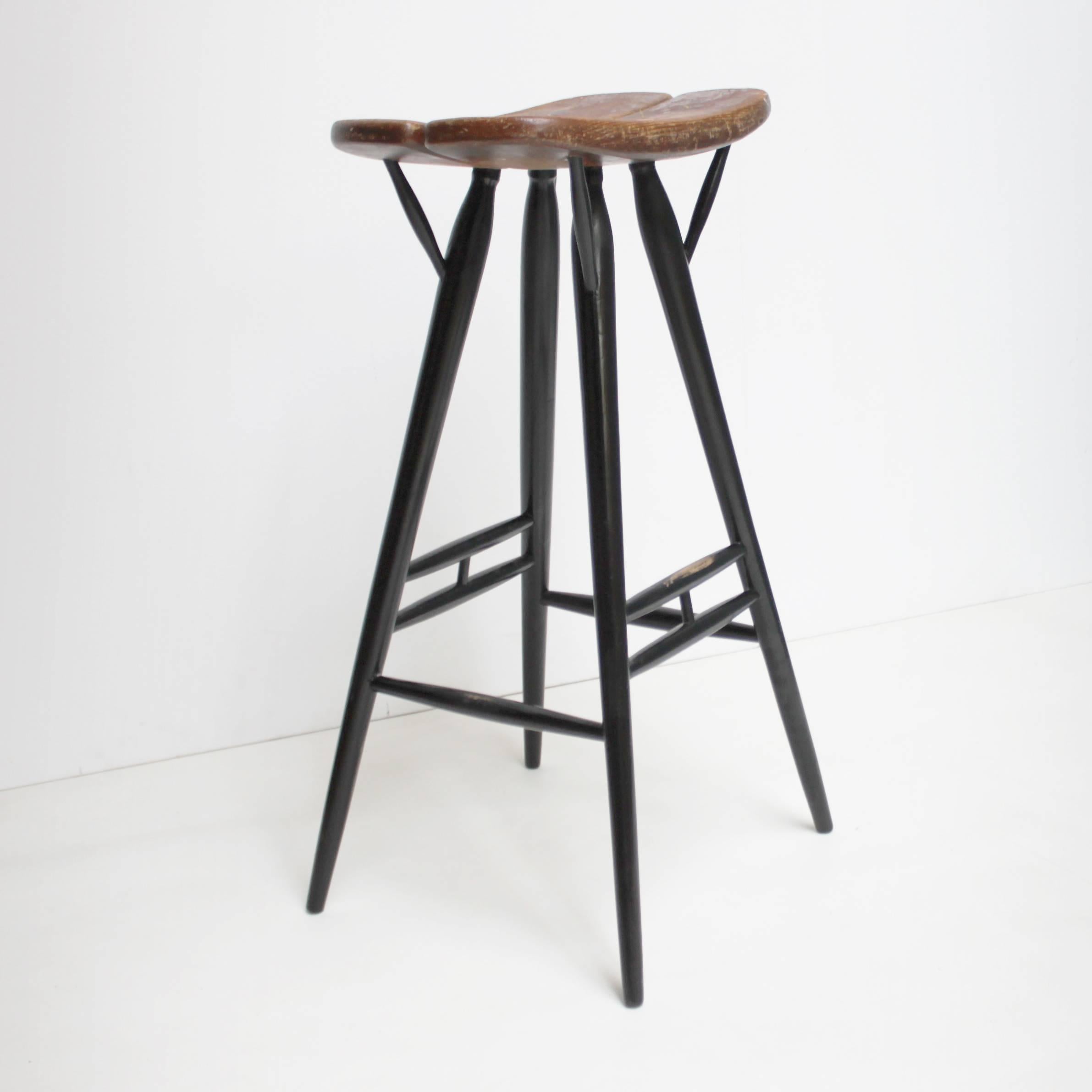 Scandinavian Modern Tapiovaara 'Pirkka' Stool for Laukaan Puu