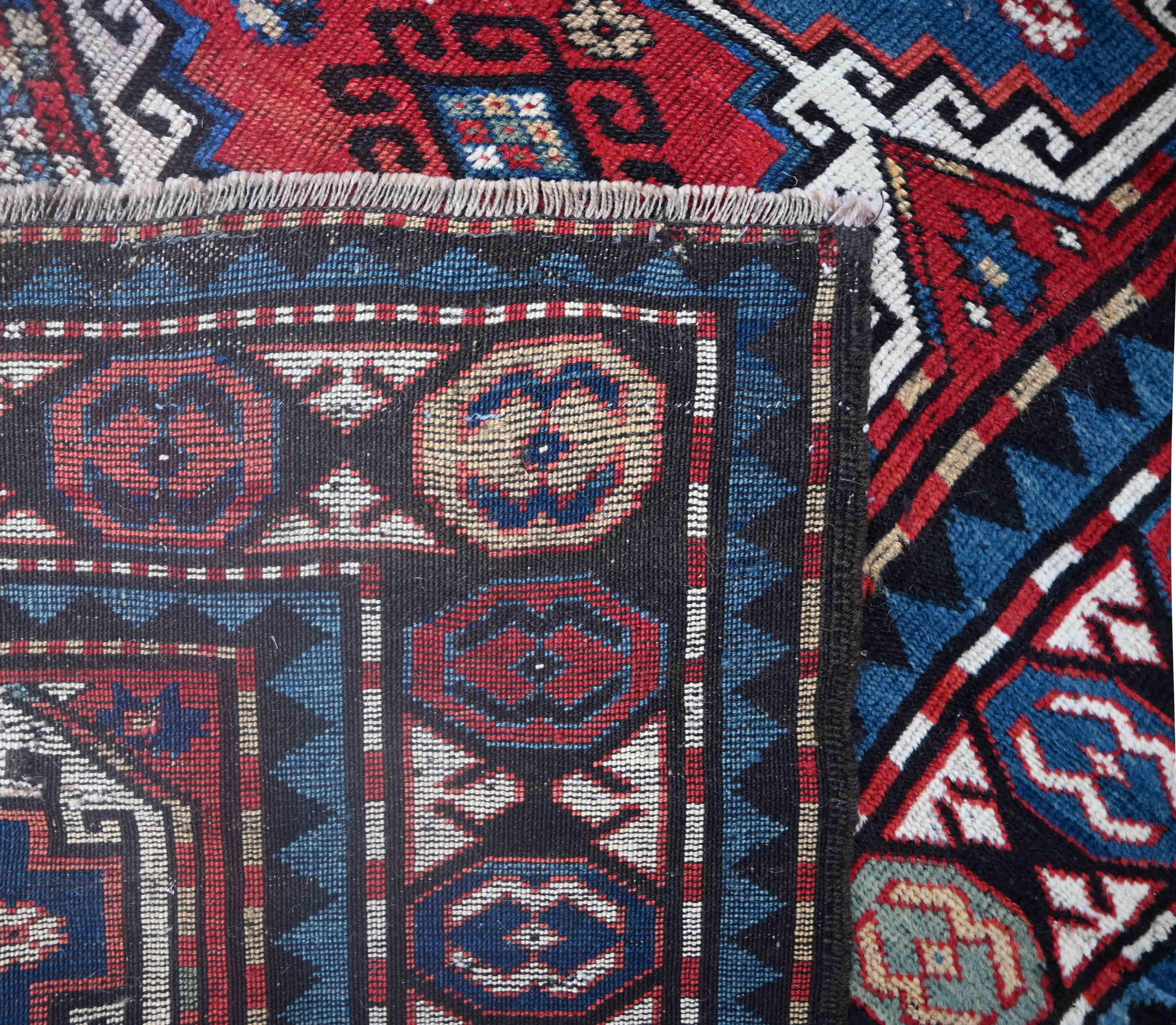 Tapis Kazak De Caucase XIXe Siècle, Circa 1880 - 210x145cm - N° 1504 (19. Jahrhundert) im Angebot