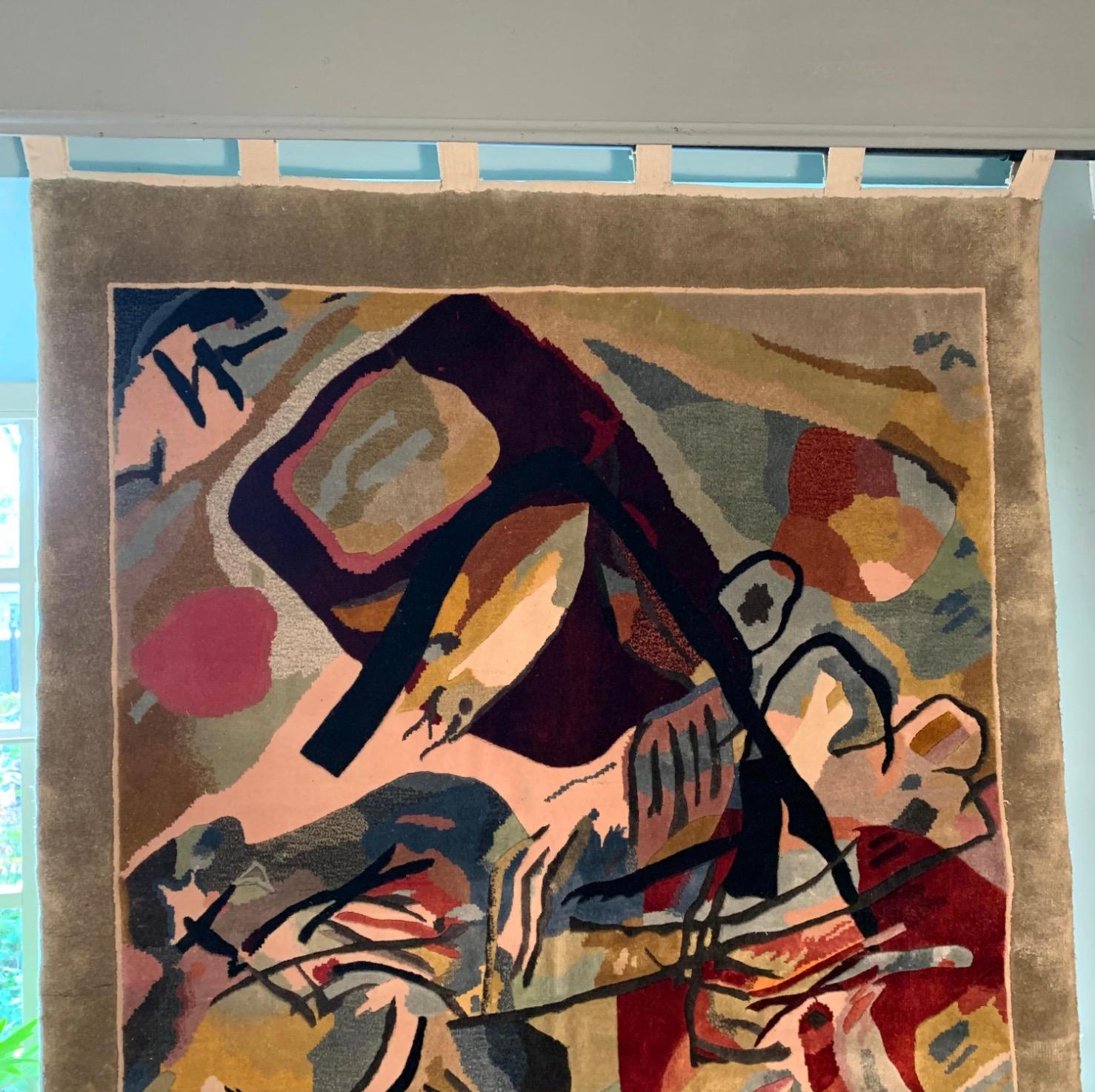 Tapis Mural en Soie d'après Peinture par Kadinsky For Sale 2