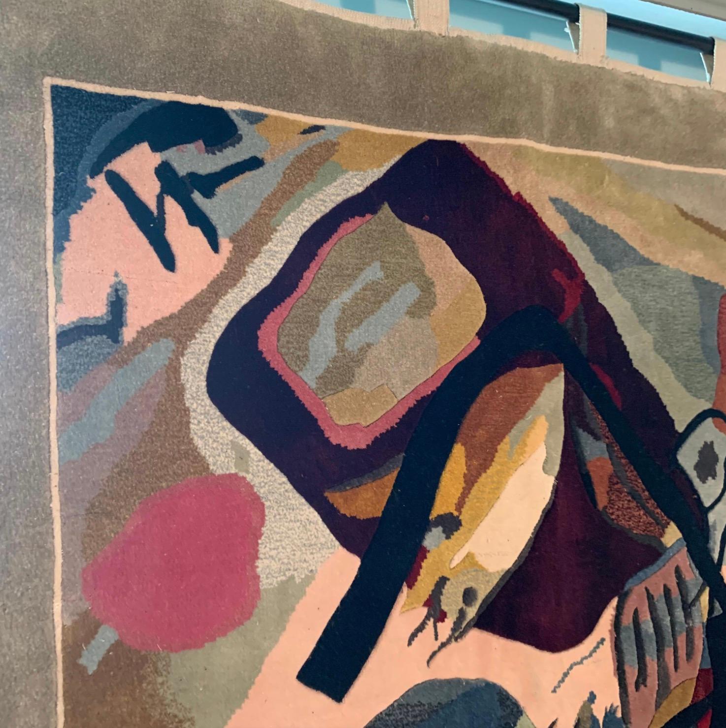 Tapis Mural en Soie d'après Peinture par Kadinsky For Sale 1