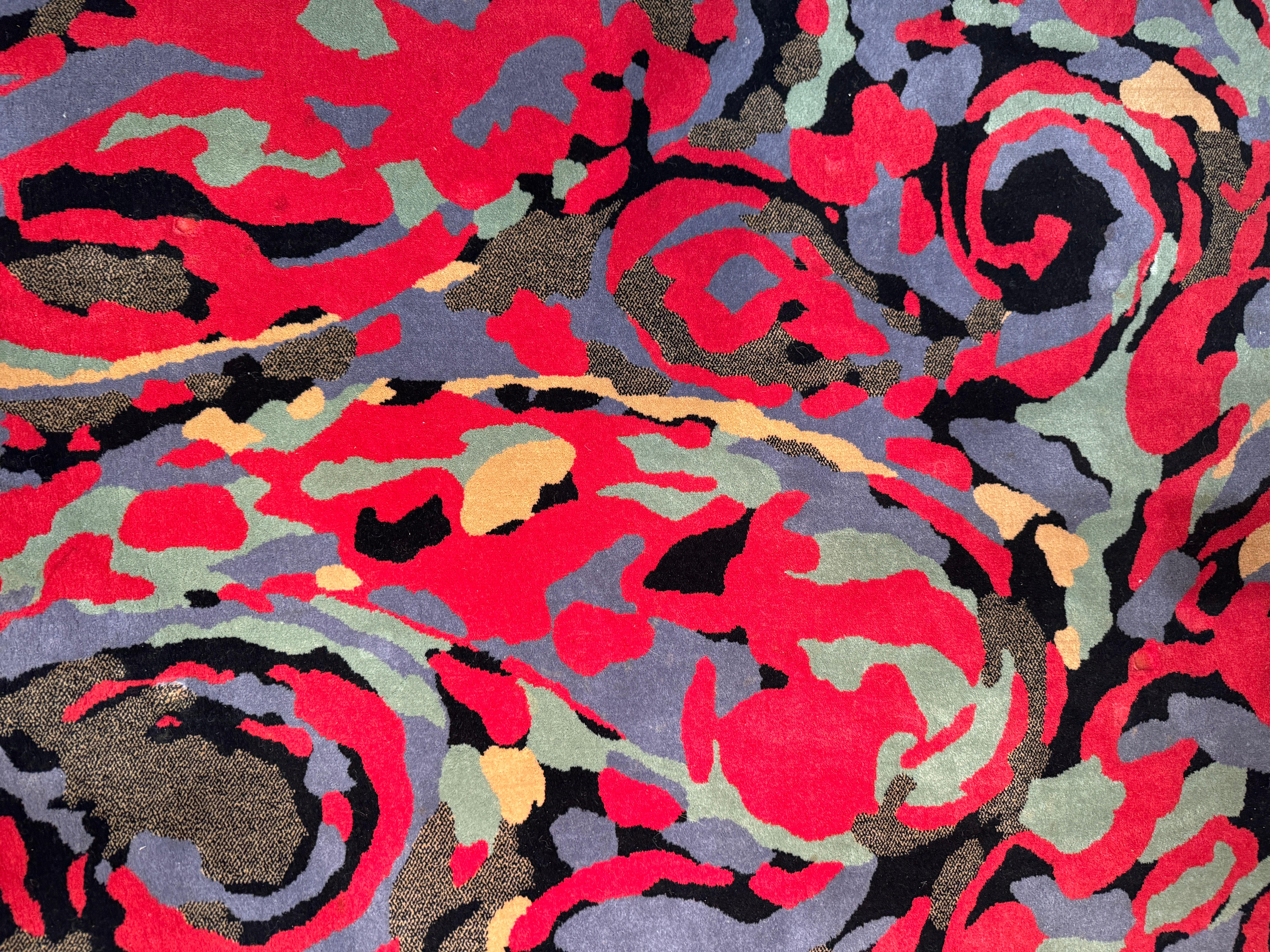 French Tapis par Pierre Balmain pour Van Neder Carpets, 1980s For Sale