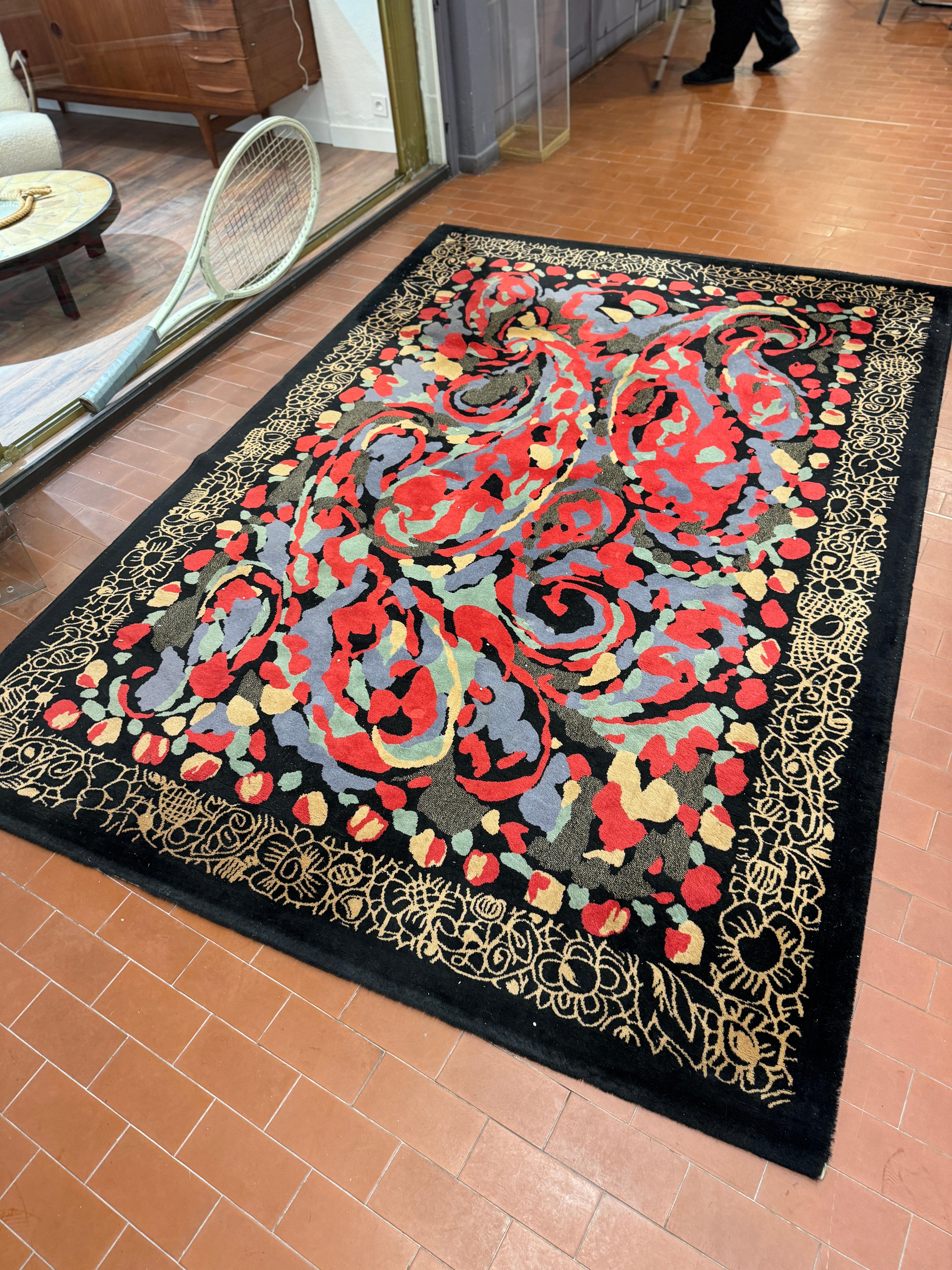 Tapis par Pierre Balmain pour Van Neder Carpets, 1980s In Good Condition For Sale In Nice, FR