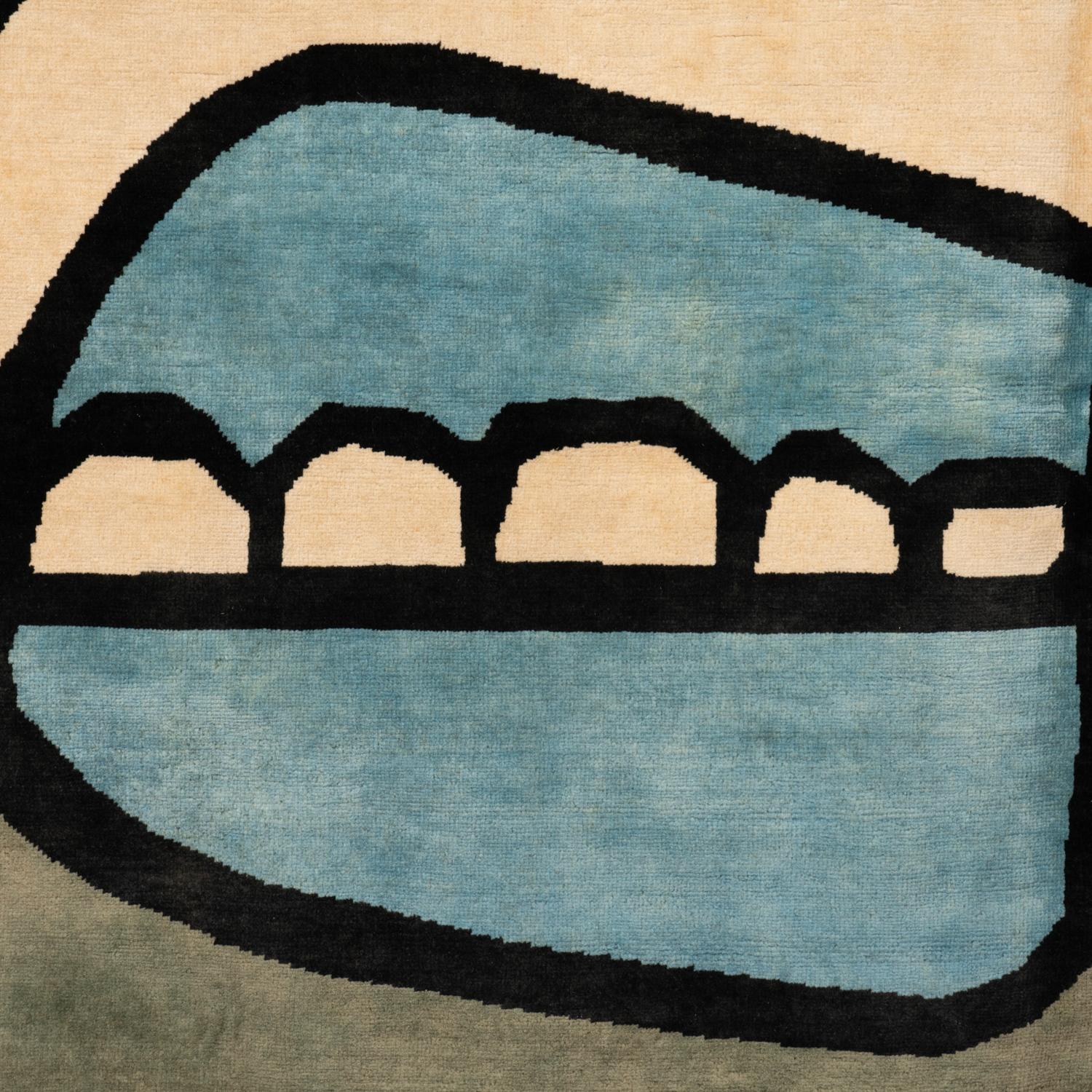 Unknown Tapis,	ou	tapisserie,	abstrait	et	en	laine.	Travail	contemporain. For Sale