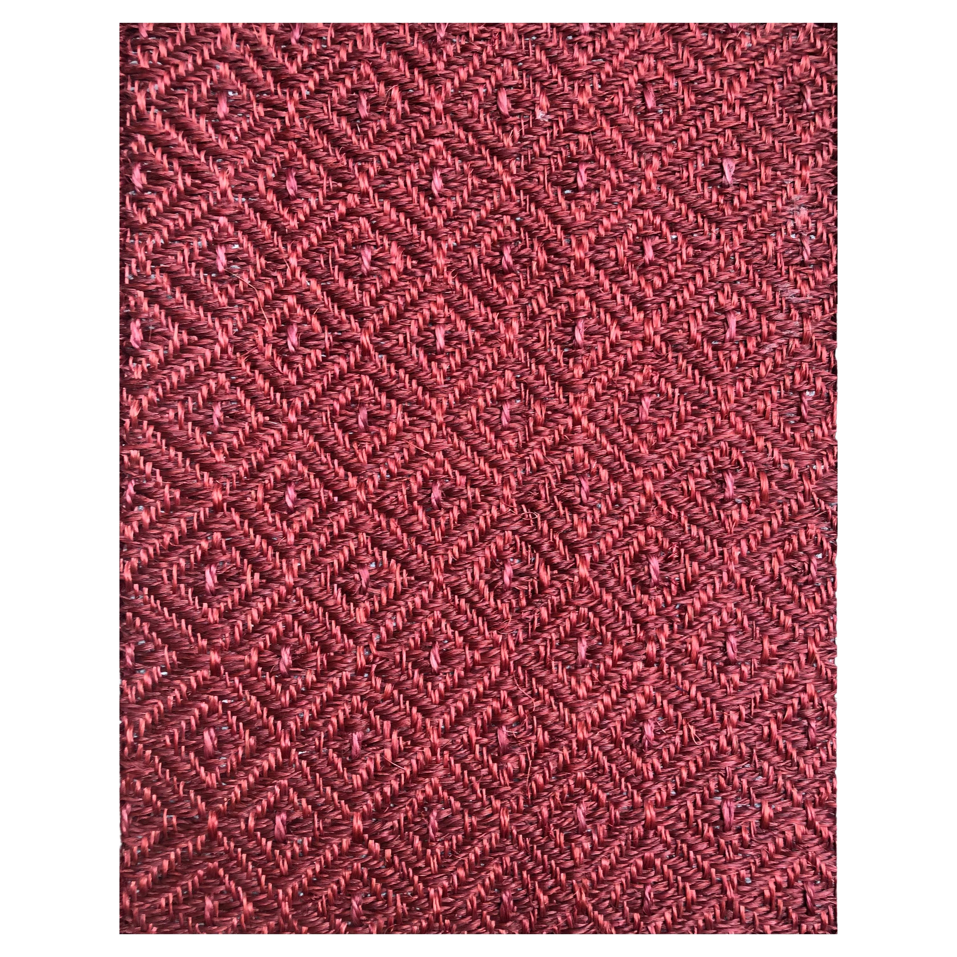 Red Wine / Garnet Natural Fiber Handcrafted Area Rug 3'11"x5'11 by Tapistelar For Sale