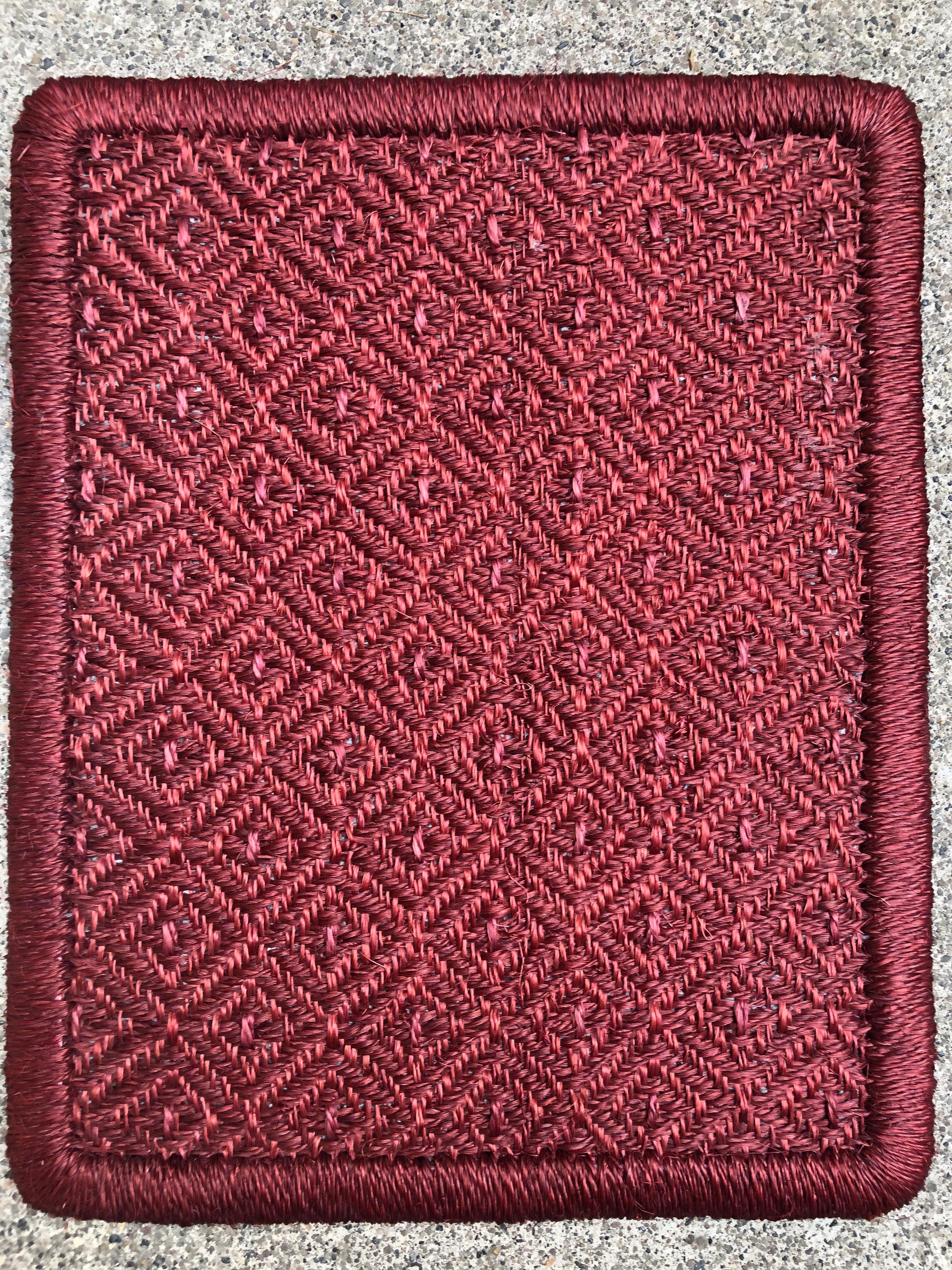 Red Wine / Garnet Natural Fiber Handcrafted Area Rug 6'7