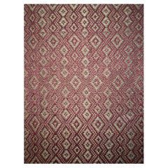 Red Wine and Umber Natural Fiber Handcrafted Area Rug 5
7"x7
11" by Tapistelar