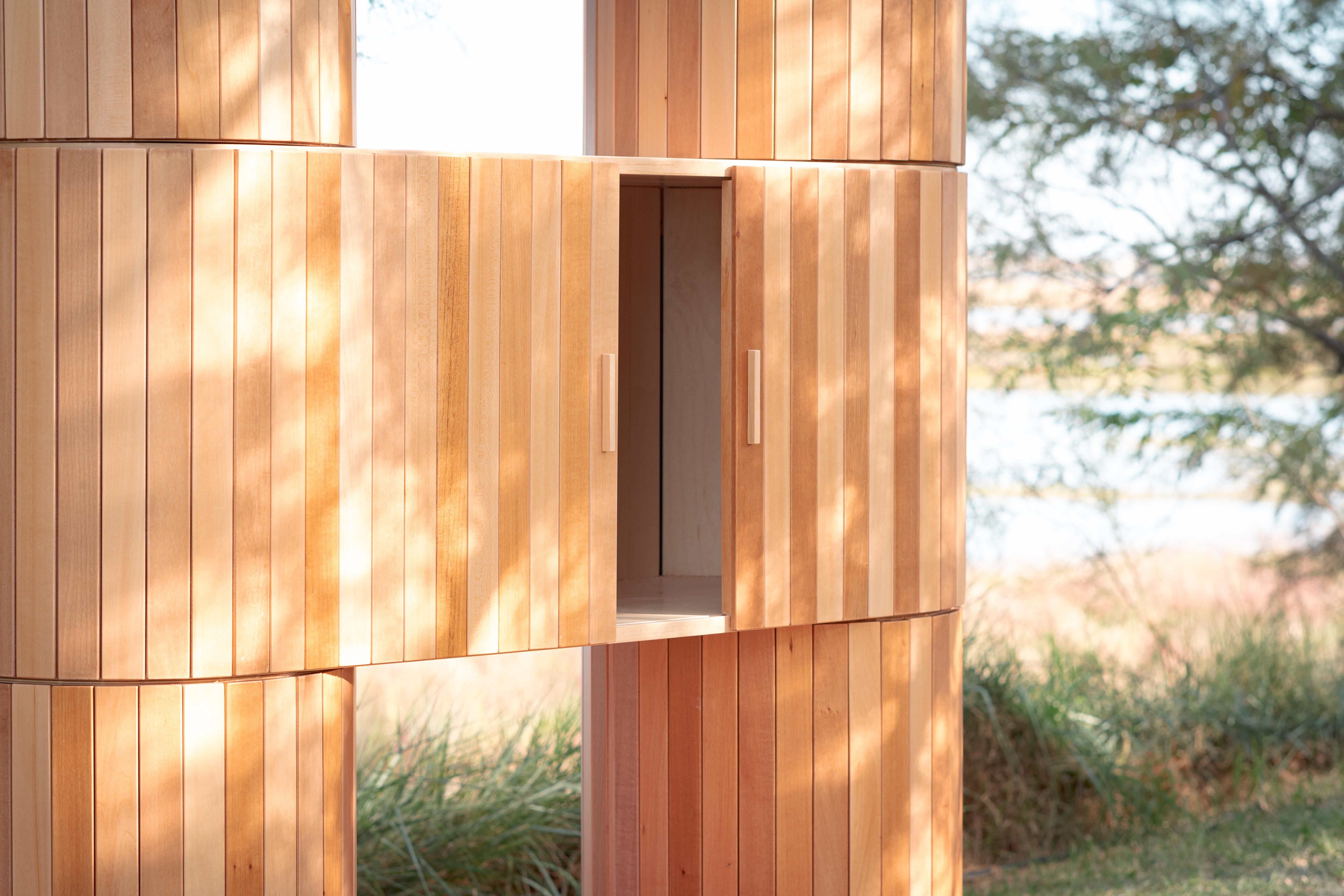 Tapparella cabinet, in basswood and walnut, by Cara Davide for Medulum in vendita 2