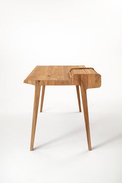 Tapparelle Desk, in Solid Oak, Contemporary design, hand made in Italy