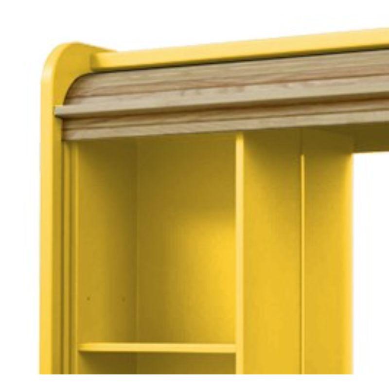 Moderne Meuble suspendu Tapparelle, jaune moutarde par Colé Italia en vente