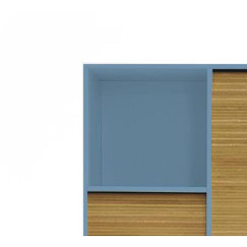 Tapparelle large cabinet, Azure by Colé Italia with Emmanuel Gallina
Dimensions: H.135, D.46, W.78 cm
Materials: Container with legs and “tapparella” sliding shutter in solid oak.
Matt lacquered structure; inside 2 oak veneered shelf

Also