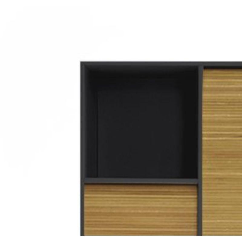 Modern Tapparelle Large Cabinet, Black by Colé Italia For Sale