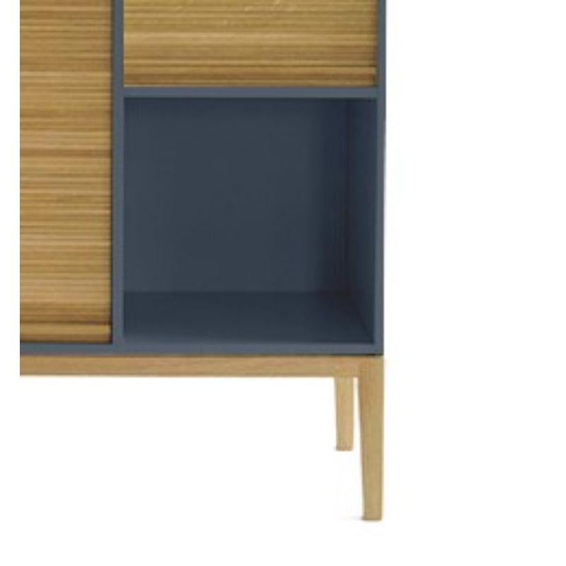 Modern Tapparelle Large Cabinet, Blue / Gray by Colé Italia For Sale