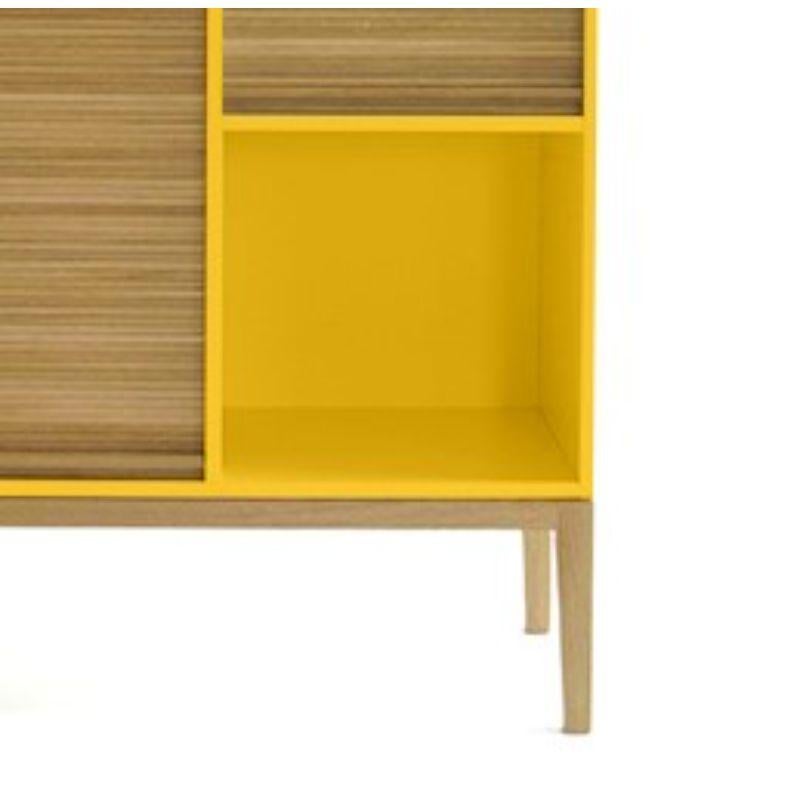 Modern Tapparelle Large Cabinet, Mustard Yellow by Colé Italia For Sale