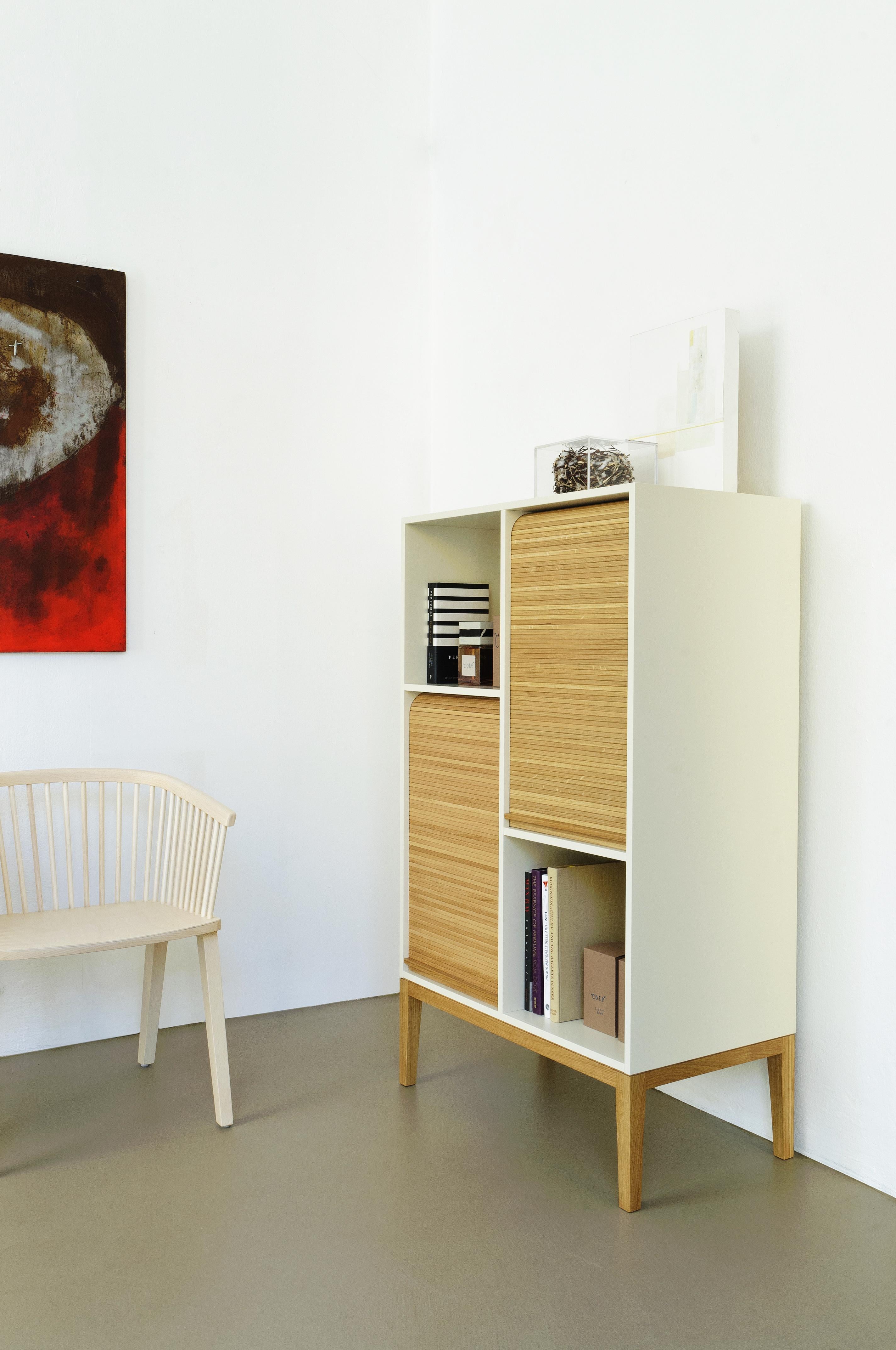 Tapparelle little Cabinet on Wheels by Colé, Dark Blue, Hand Crafted in Italy For Sale 6