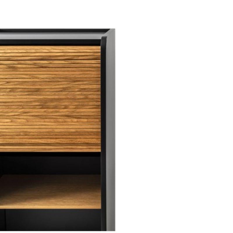 Modern Tapparelle Medium Cabinet, Black by Colé Italia For Sale
