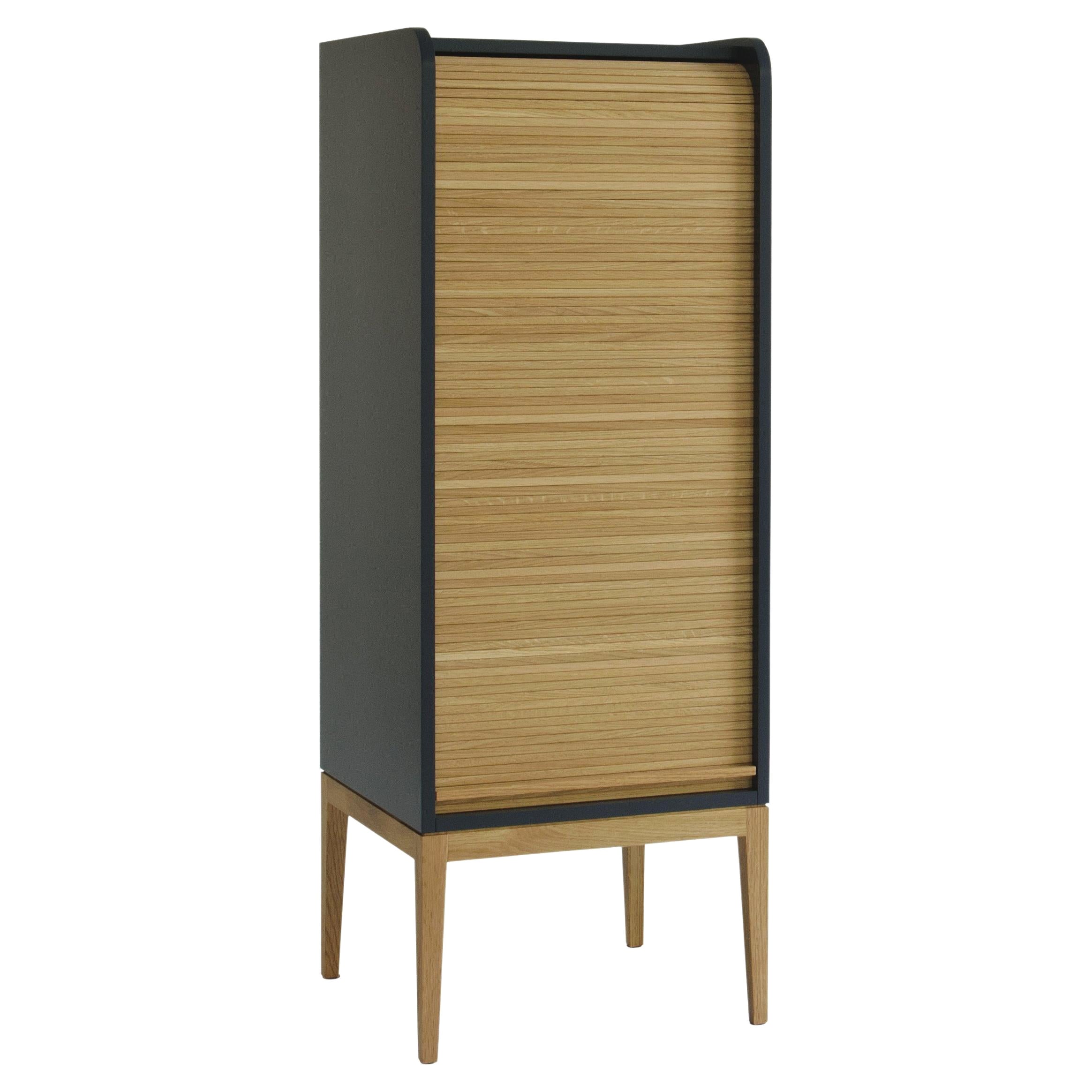 Tapparelle Medium Cabinet, Blue / Gray by Colé Italia