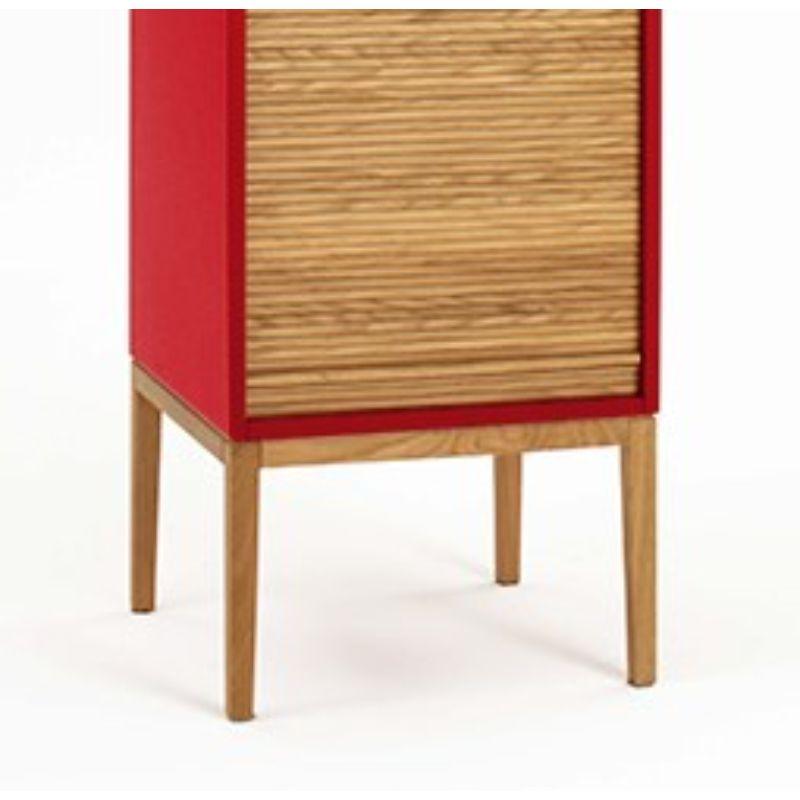 Italian Tapparelle Medium Cabinet, Cherry Red by Colé Italia For Sale