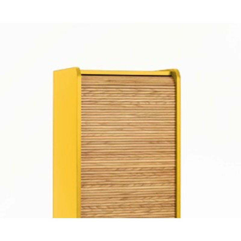 Modern Tapparelle Medium Cabinet, Mustard Yellow by Colé Italia For Sale