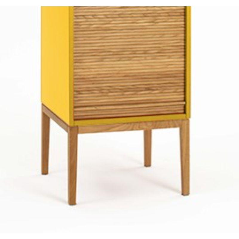 Italian Tapparelle Medium Cabinet, Mustard Yellow by Colé Italia For Sale