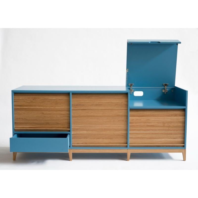 Modern Tapparelle Sideboard, Azure by Colé Italia